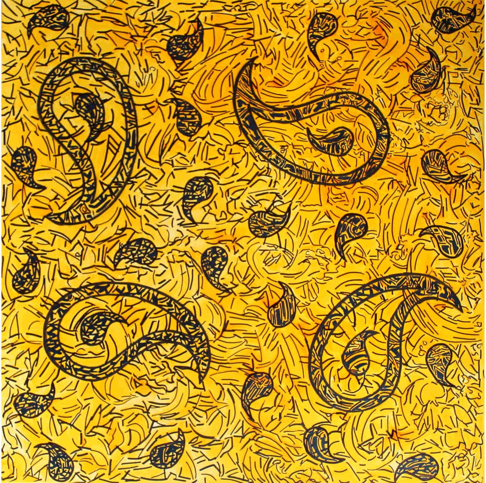 an abstract photo of a curved building with a blue sky in the background