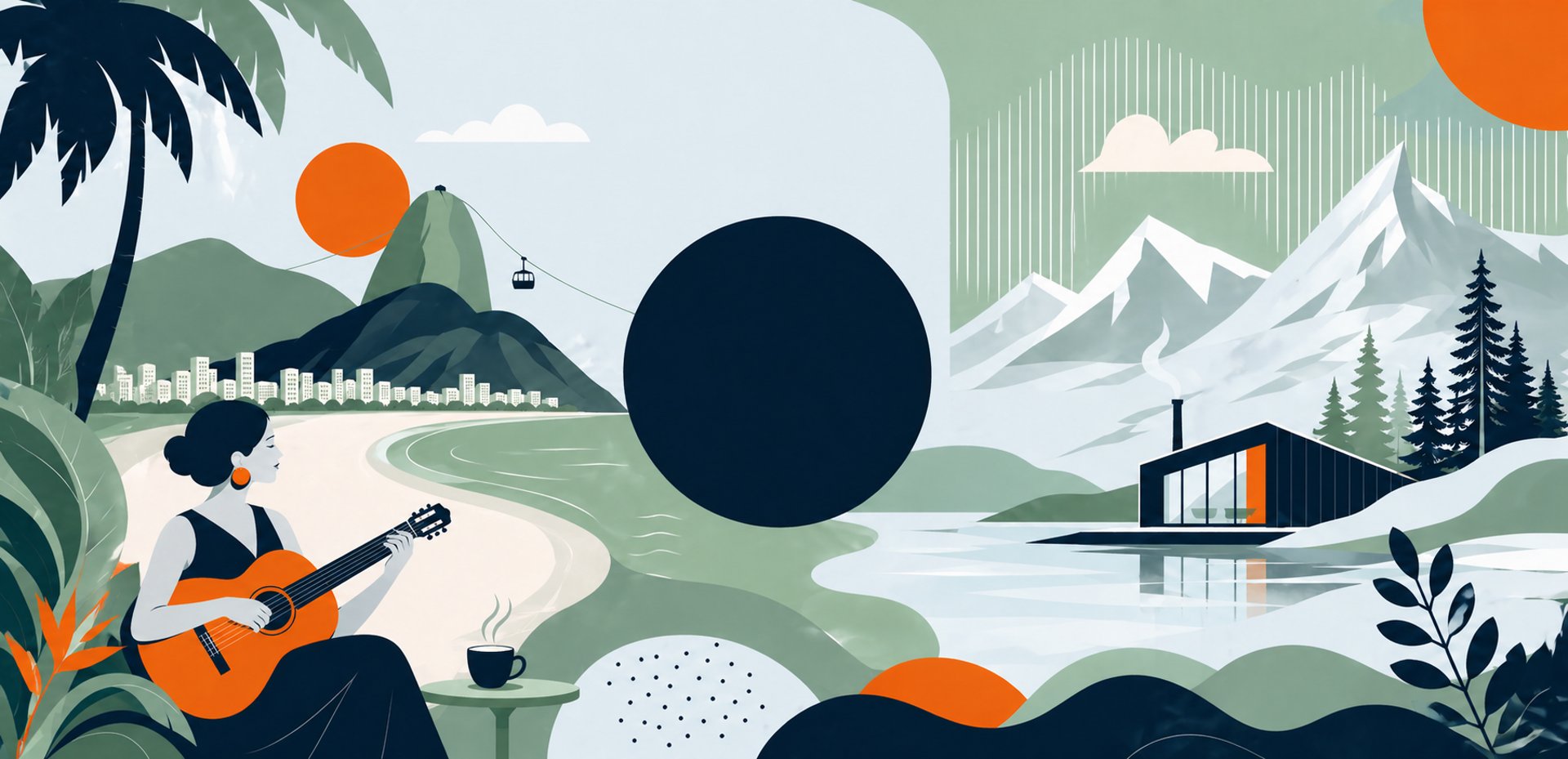 an abstract photo of a curved building with a blue sky in the background