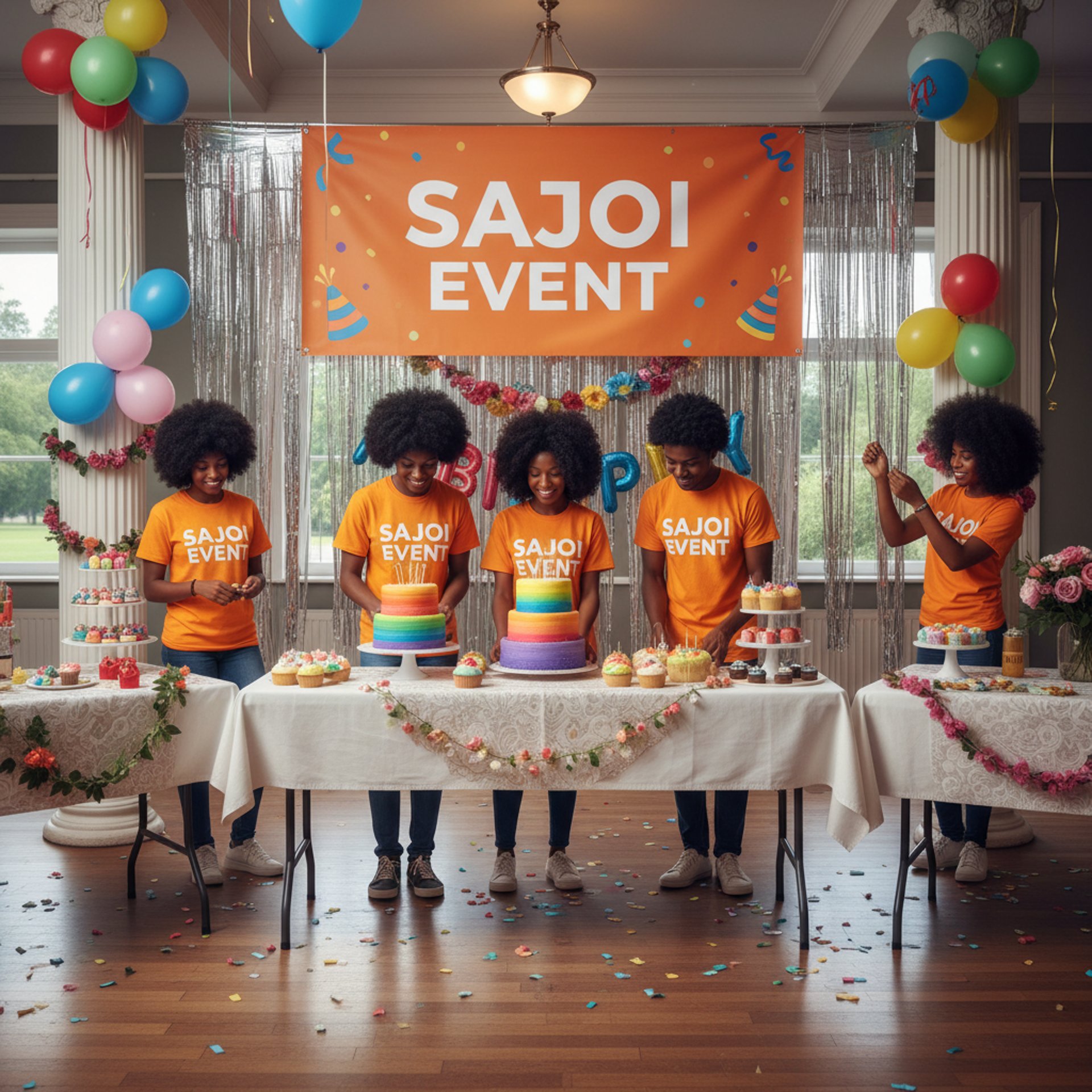 laughing people in party