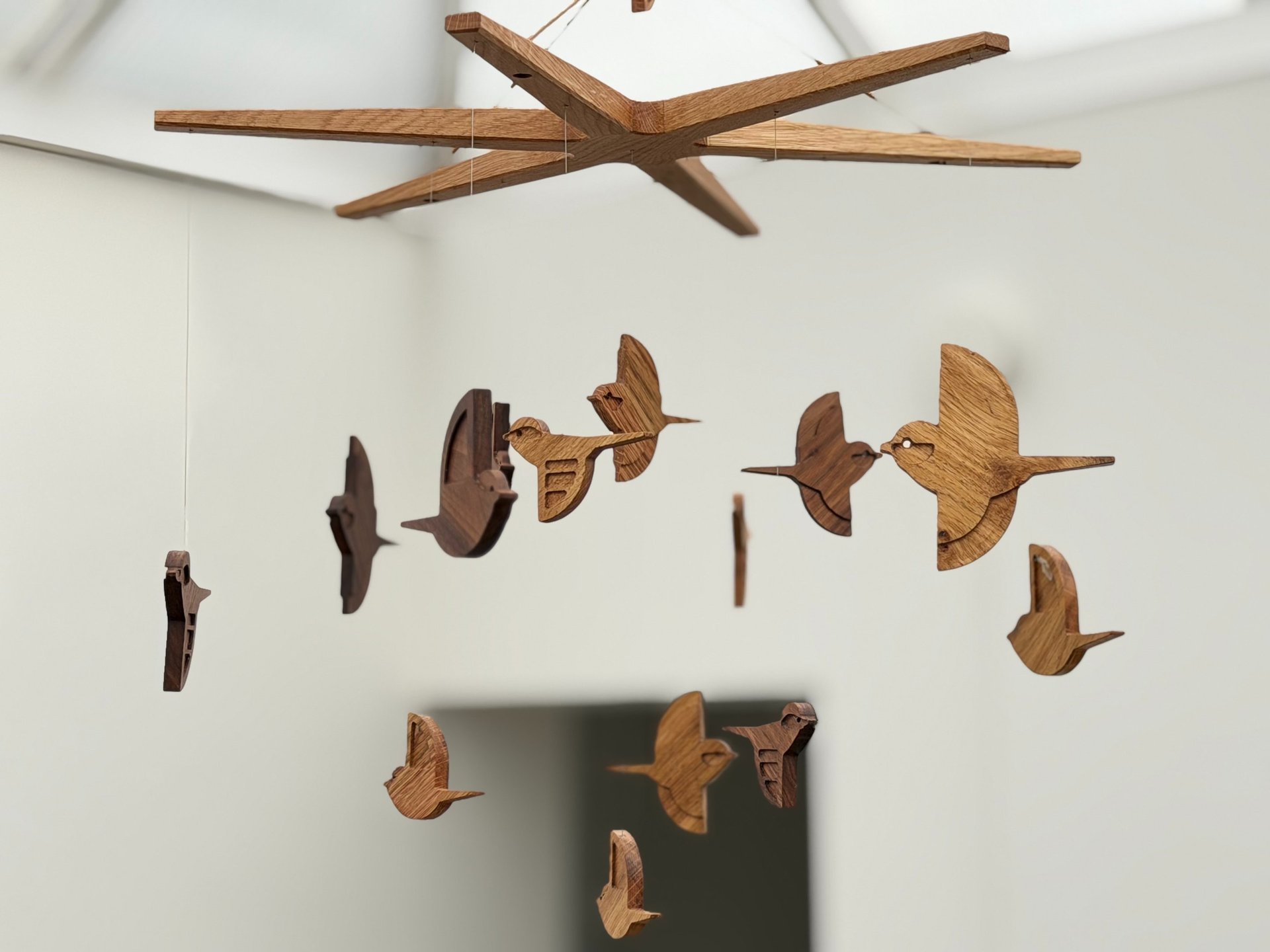 Lemon coloured Vase for hedgerow flowers with textured american walnut wood veneer