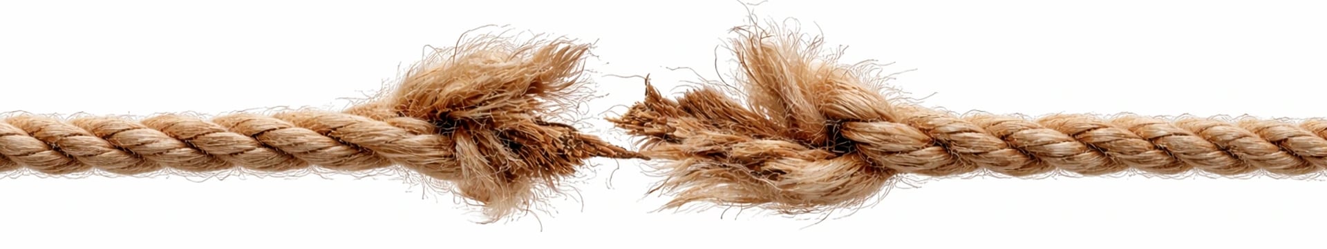 Frayed rope fibres splitting under tension, symbolising operational fragility from excessive cost cutting