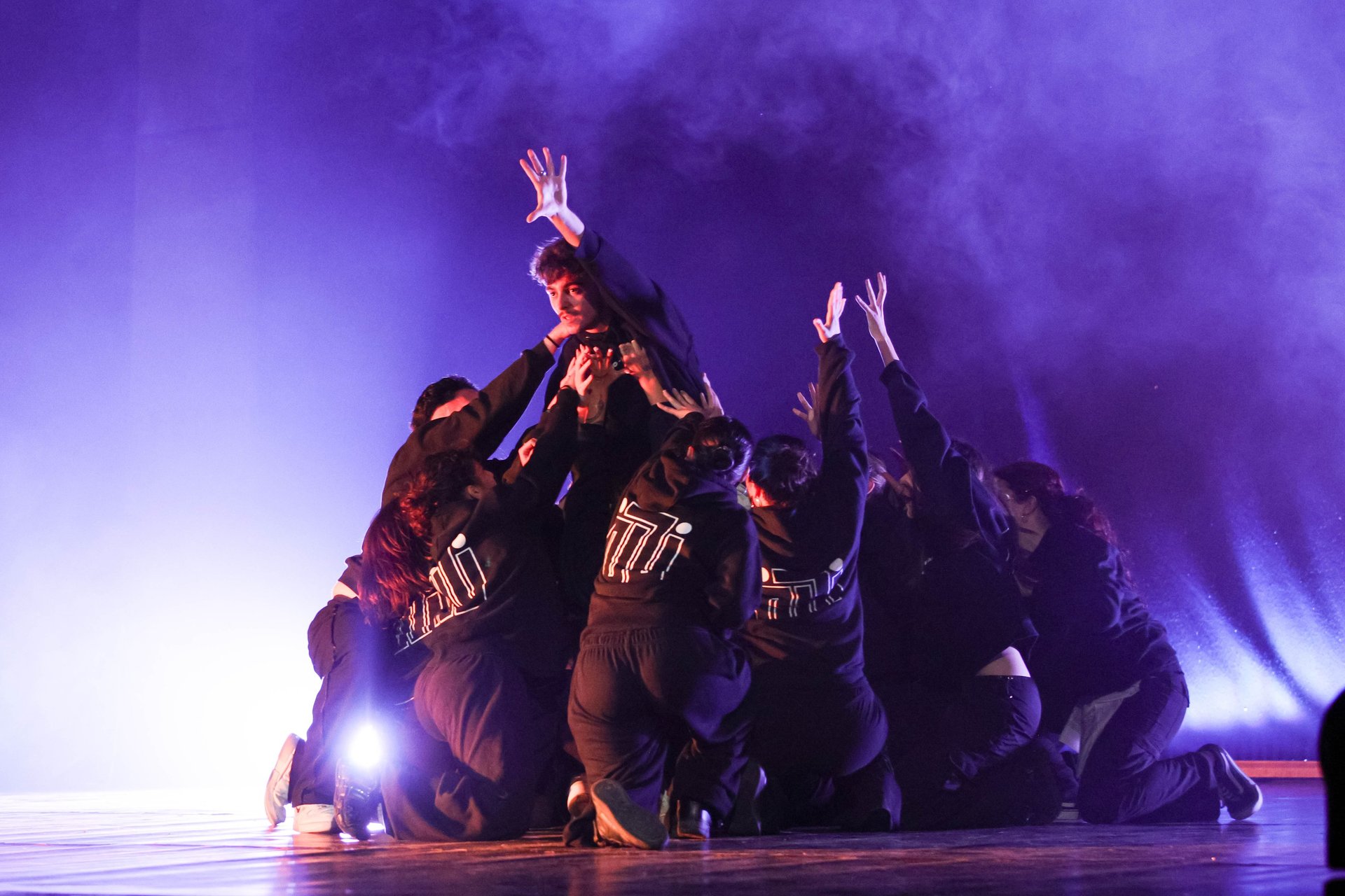 red and white light on the dark