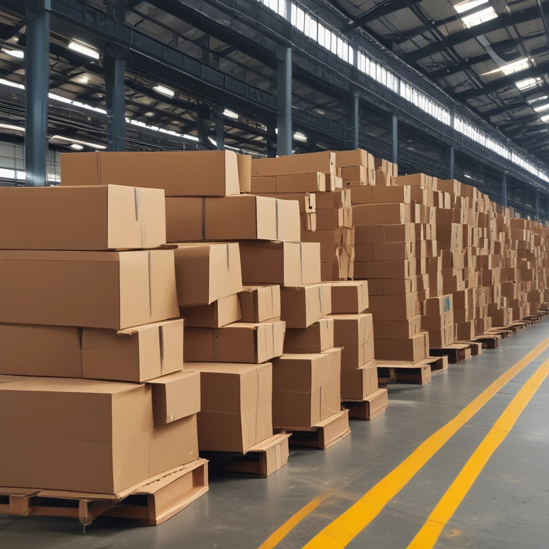 man in gray shirt standing beside brown cardboard boxes