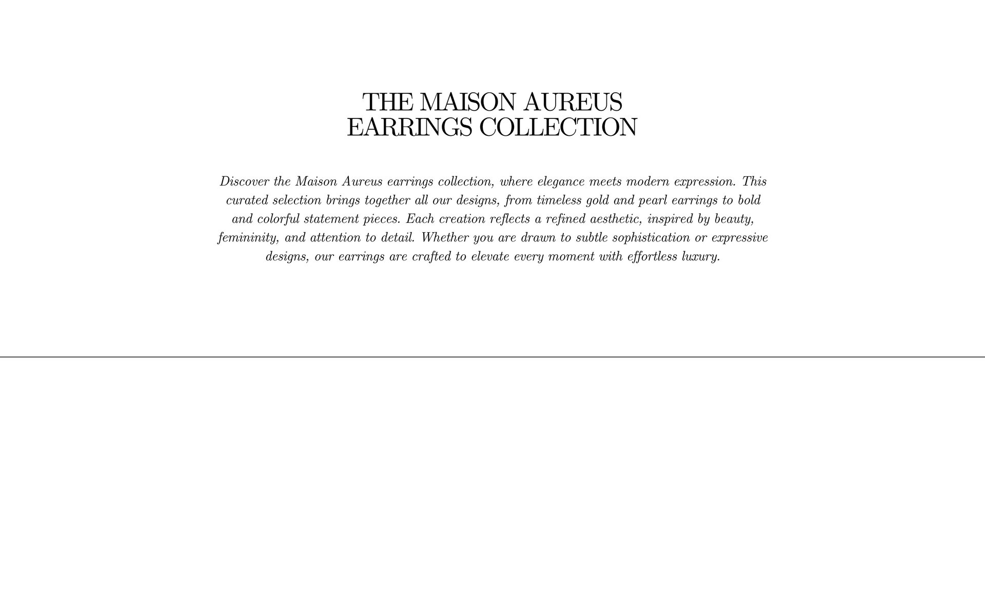 Maison Aureus earrings collection, luxury gold, pearl and statement jewelry