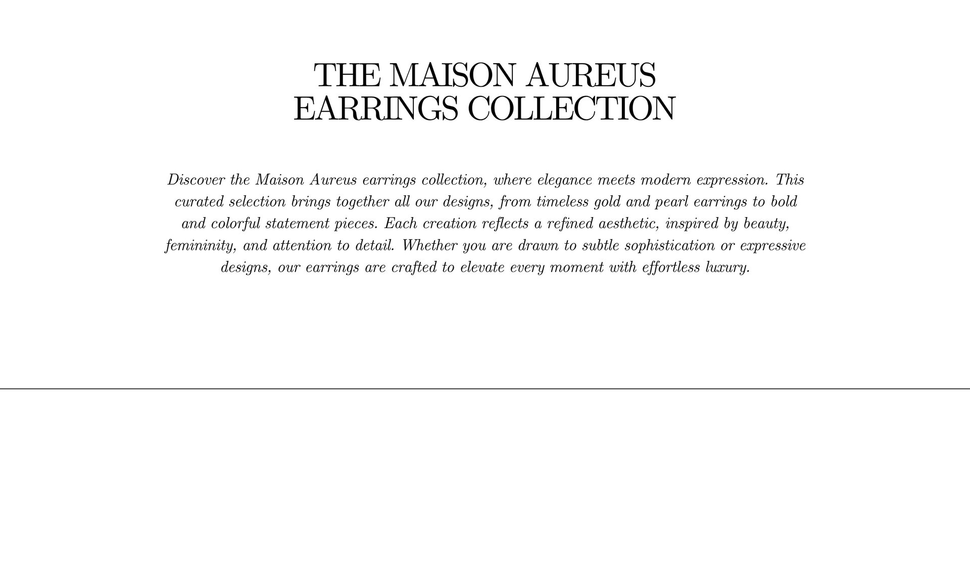Maison Aureus earrings collection, luxury gold, pearl and statement jewelry