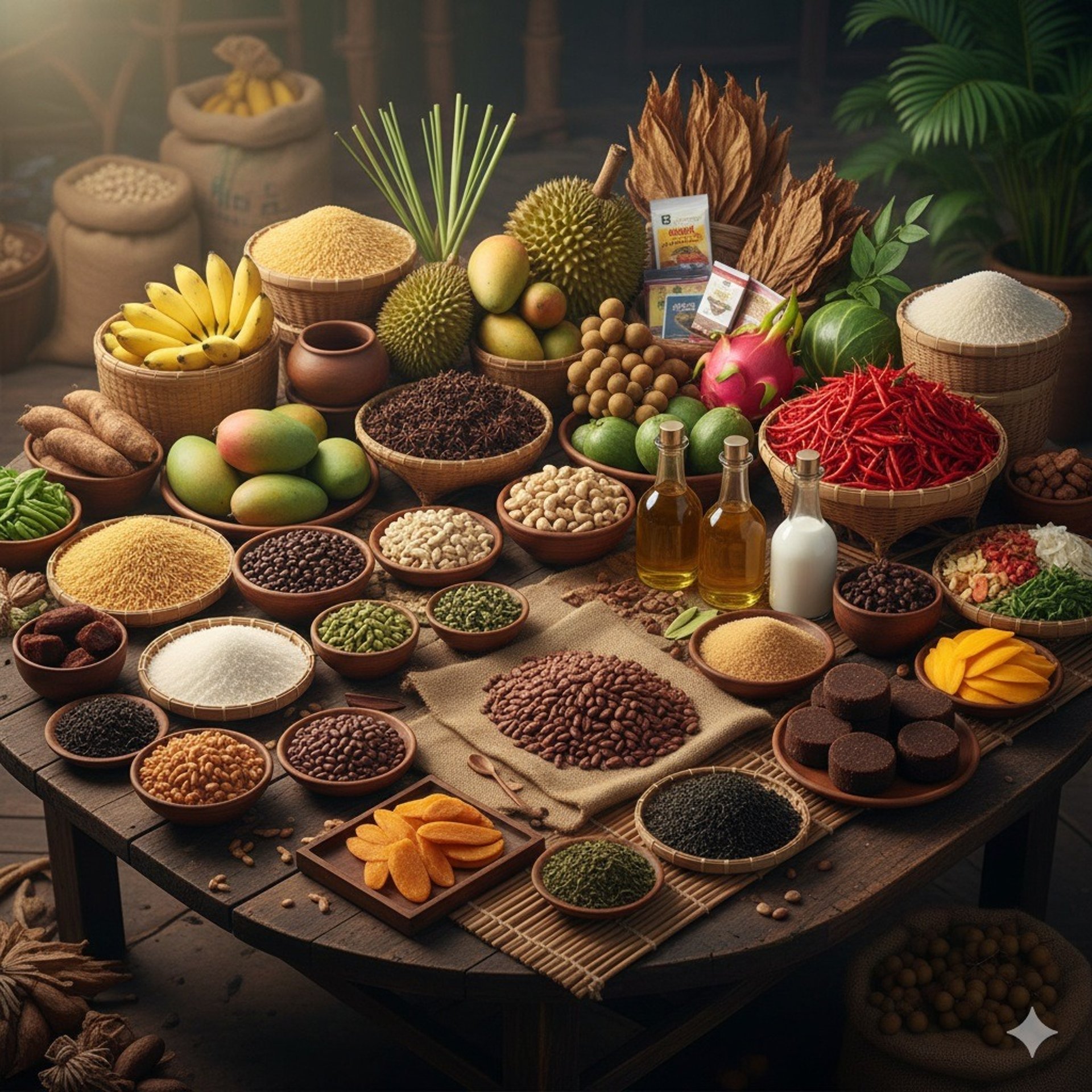 A dynamic, high-resolution photograph showcasing a grand, unified display of all of HBI Group Asia's premium export products.