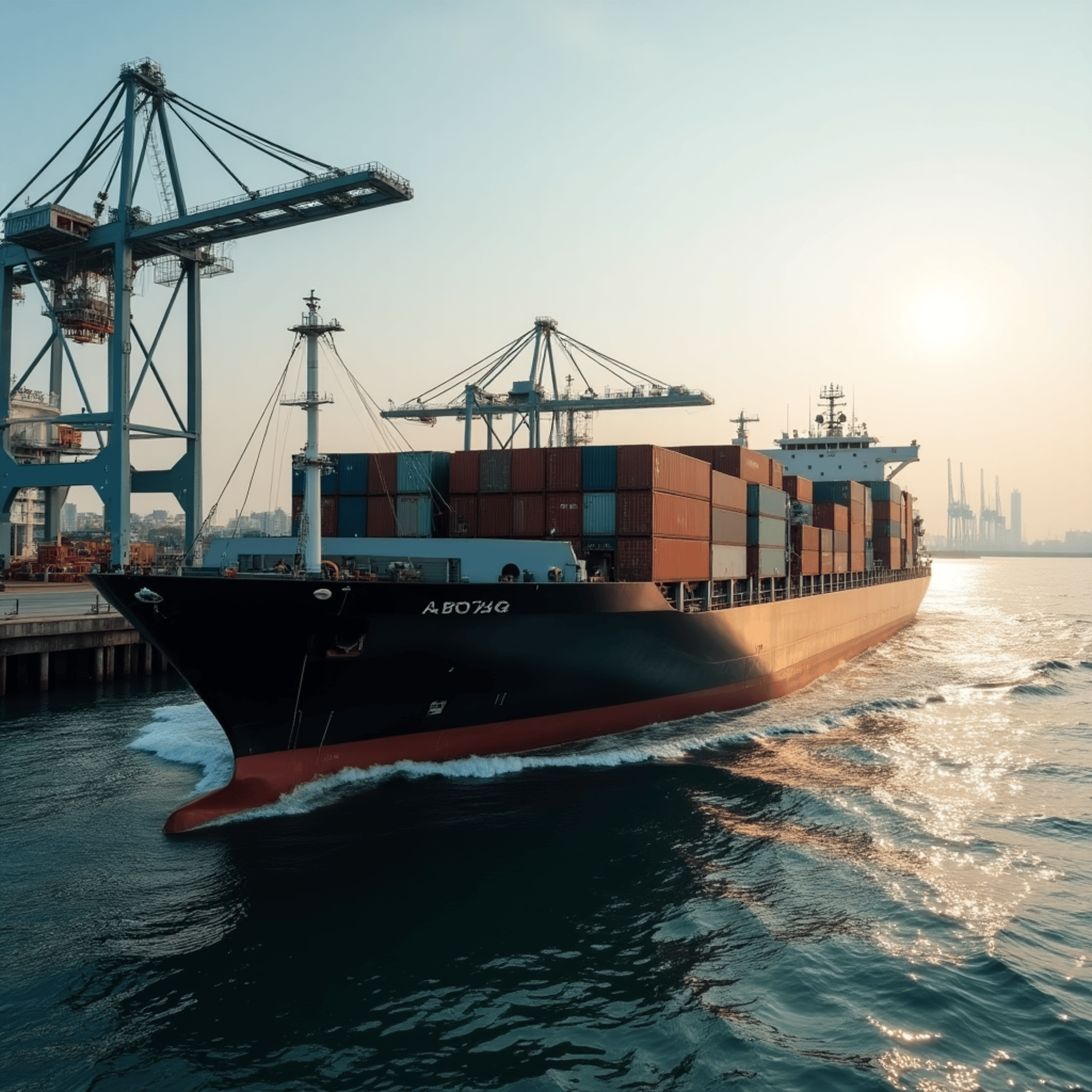 Export logistics at a major Asian port — efficient, secure, and ready for global delivery.