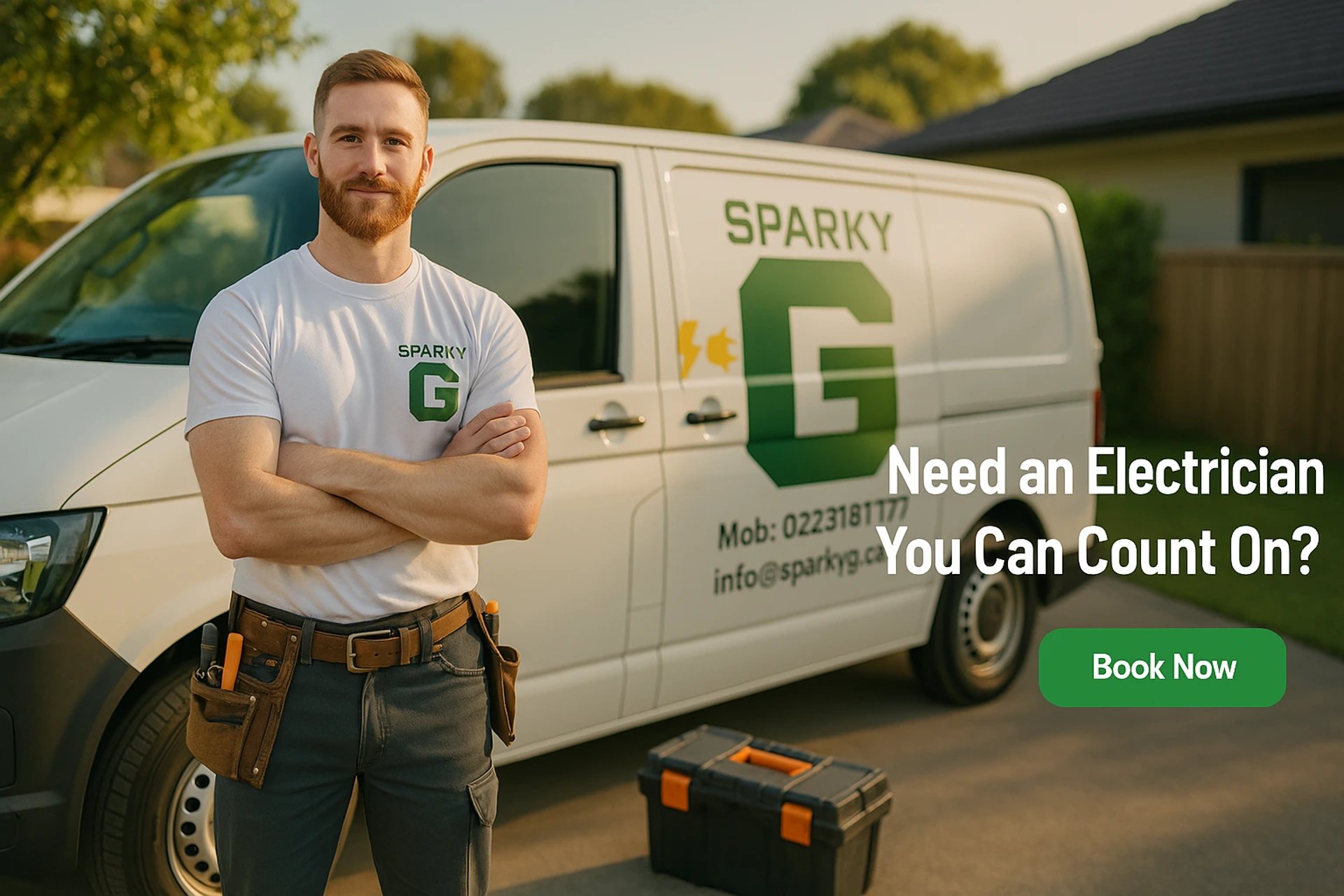 Emergency response electrician fixing tripped switchboard Sparky G