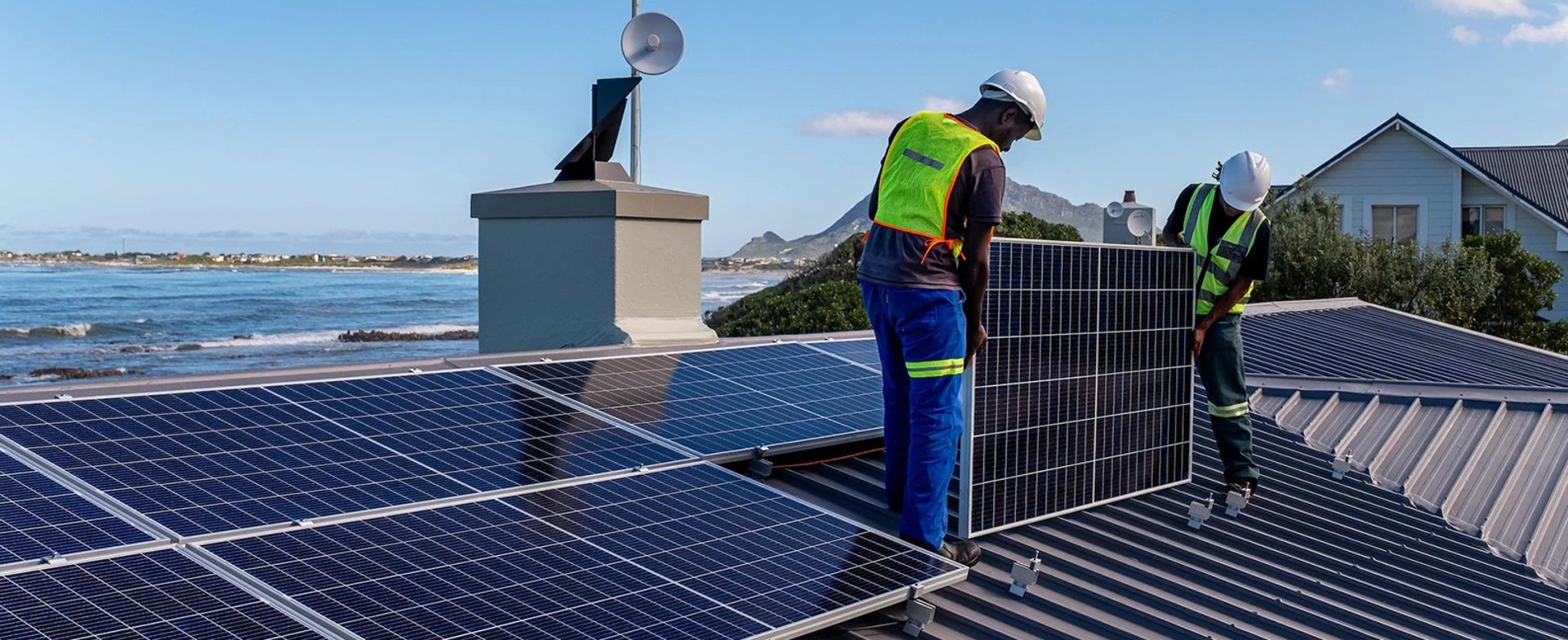 an abstract photo of a curved building with a blue sky in the background