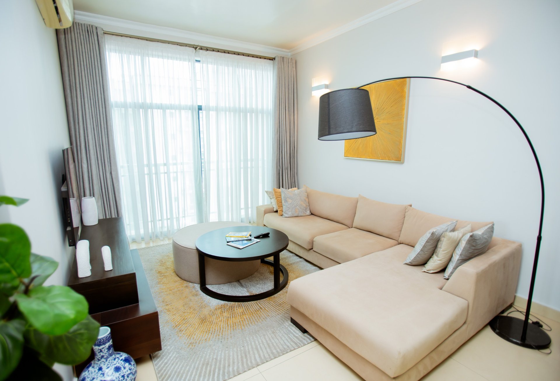 black blue and yellow textile