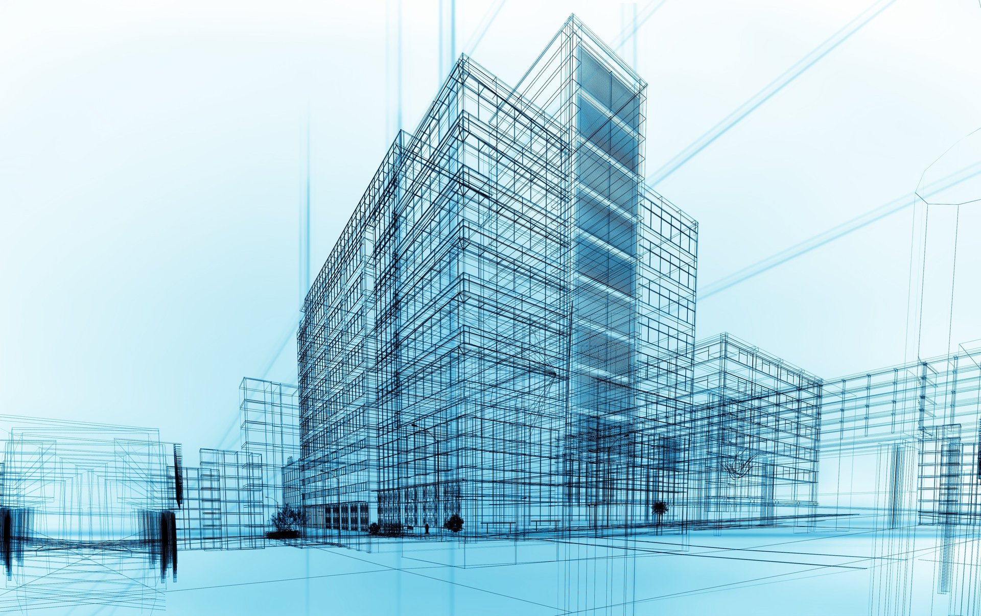low angle photography curtain wall buildings