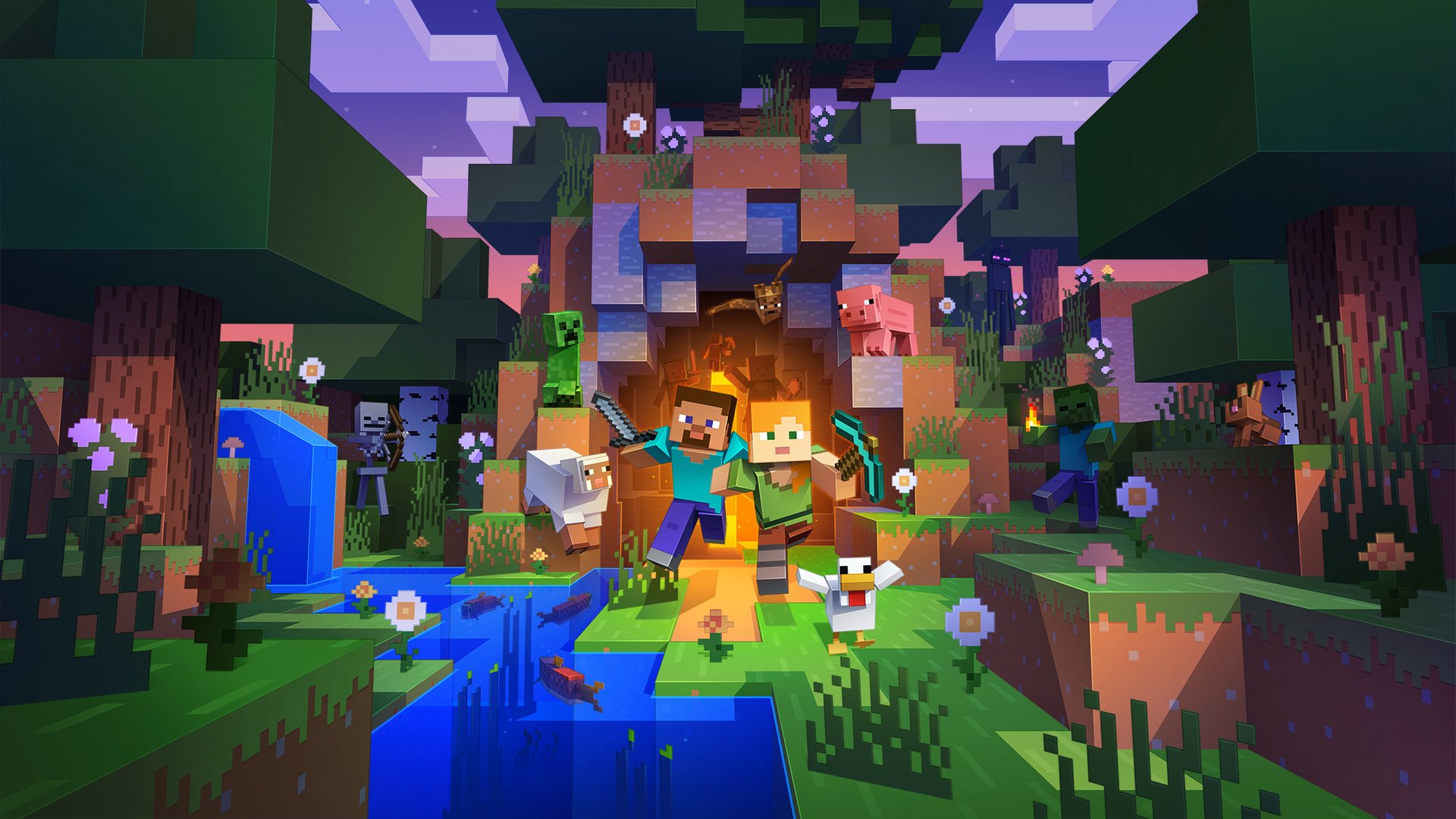 Minecraft Java edition wallpaper backdrop