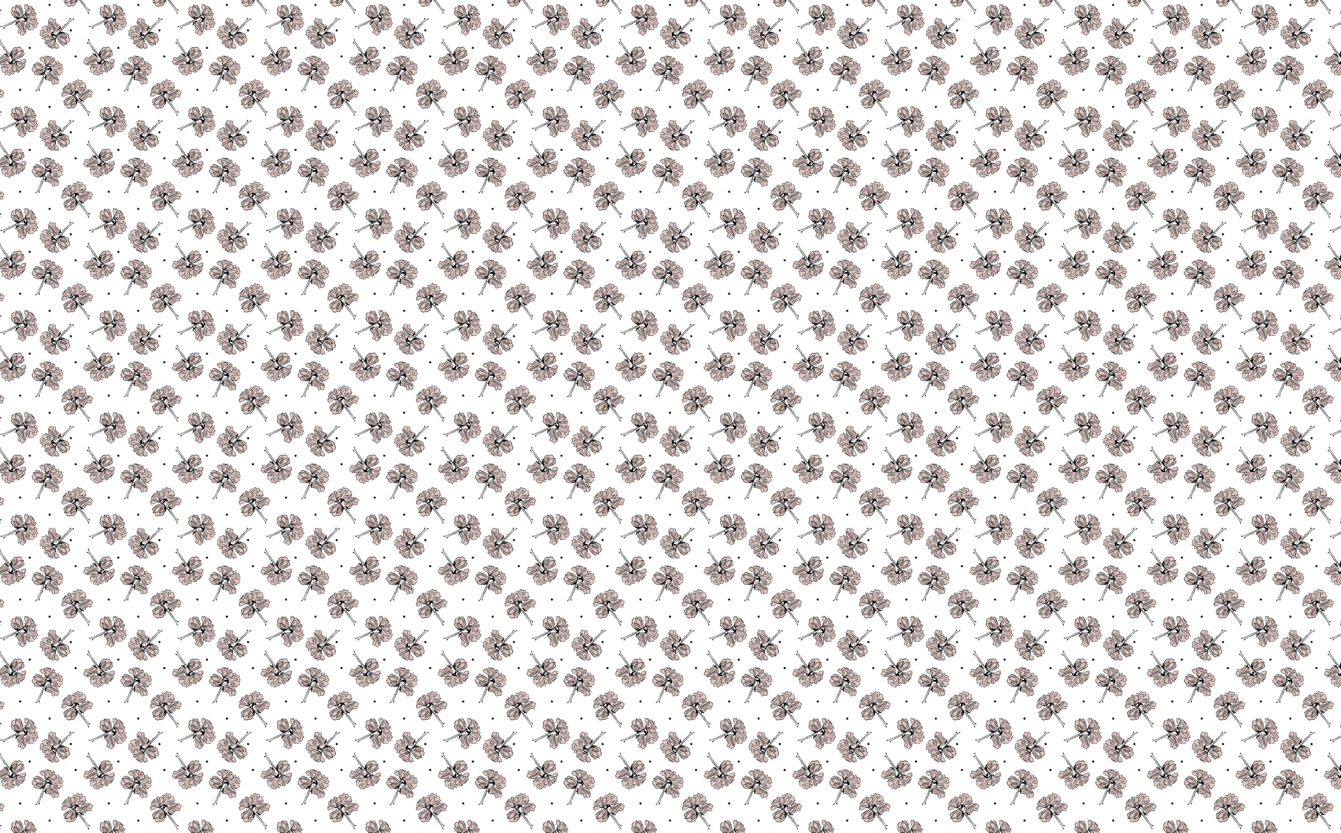 Updo’s Studio repeating floral pattern design in mauve, elegant brand graphic for wedding hair and makeup.