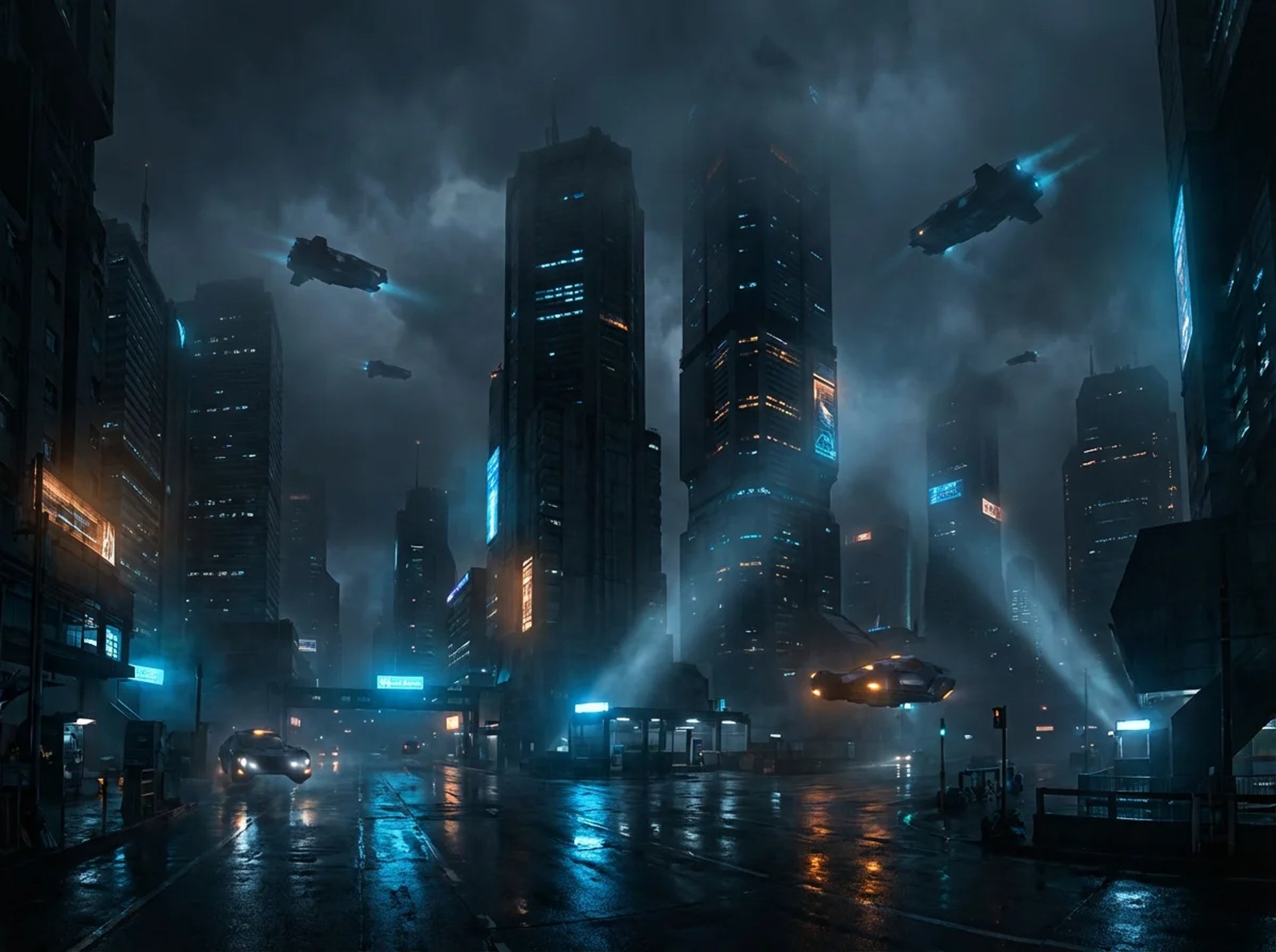 high-rise buildings at night time