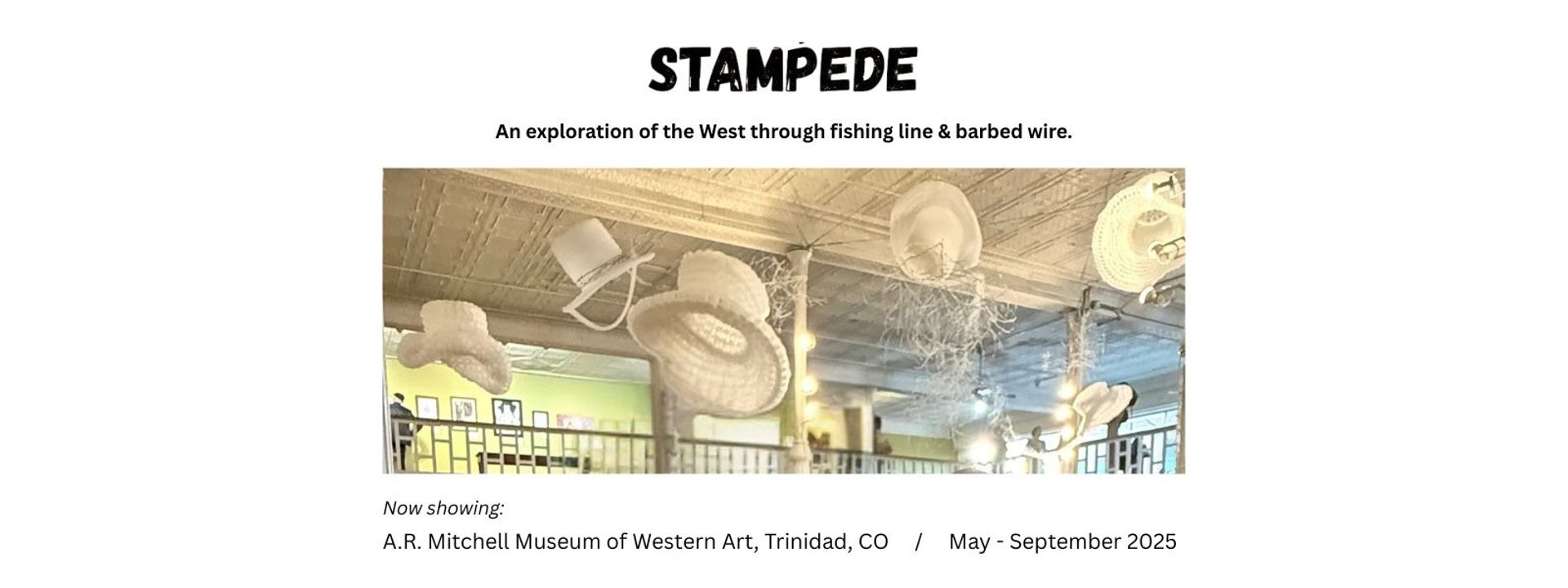 Stampede by Dundee & Lee artists Emilie Odeile and Ken Chapin, on view at the A.R. Mitchell Museum of Western Art in Colorado