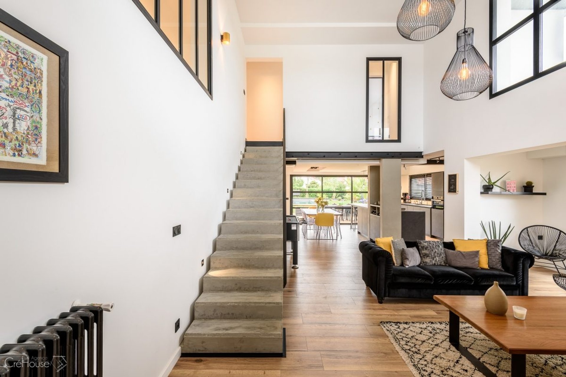 black and brown leather padded tub sofa