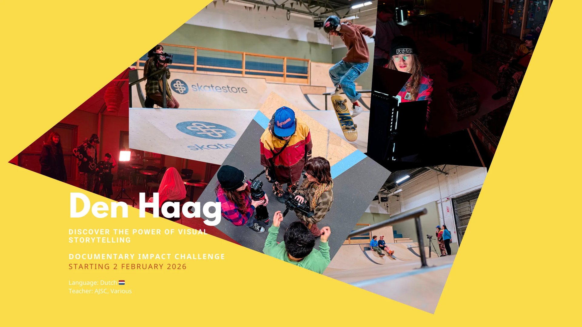 Image displaying information about the Dutch Den Haag Documentary Impact Challenge starting 2 February 2026