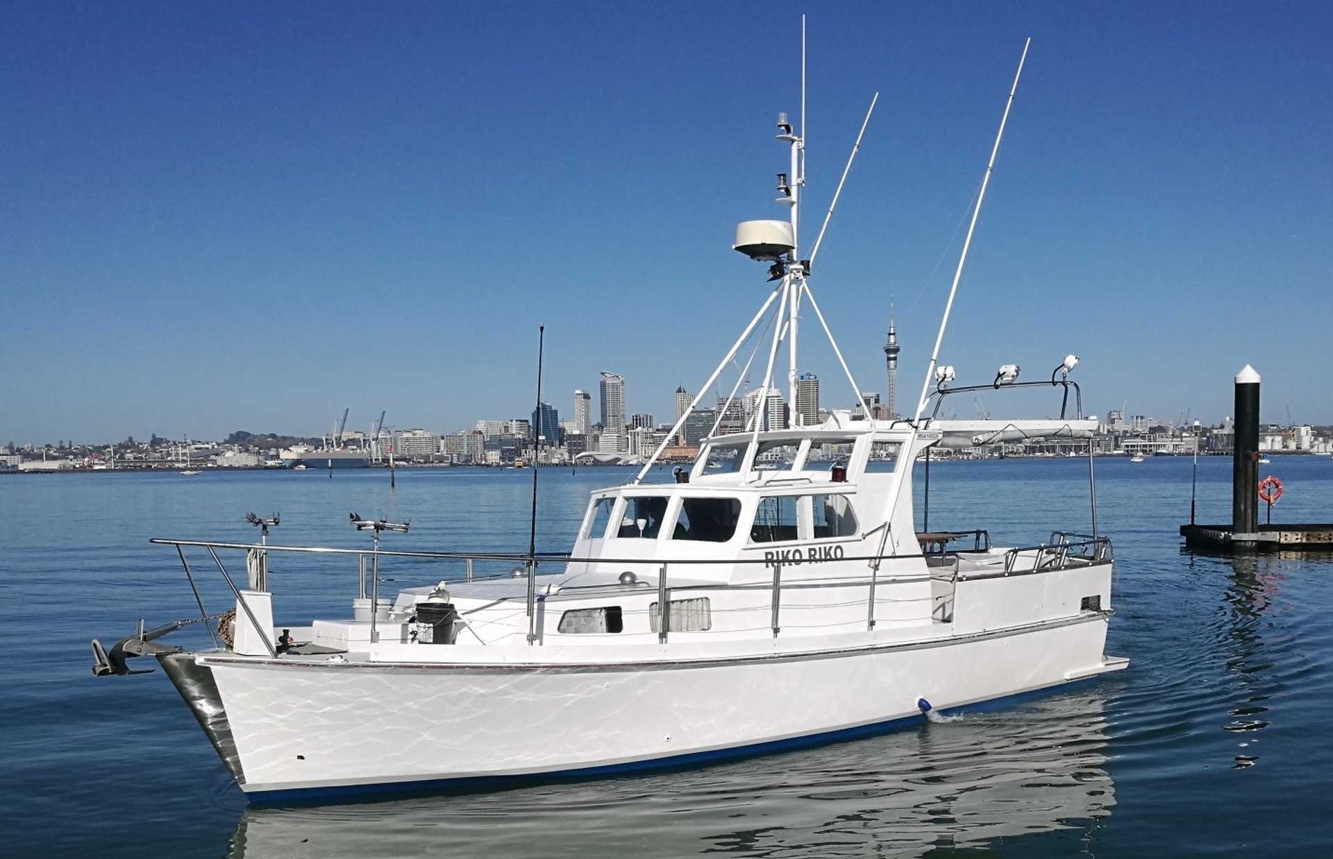 Riko Riko a classic fishing vessel home port Bayswater Auckland