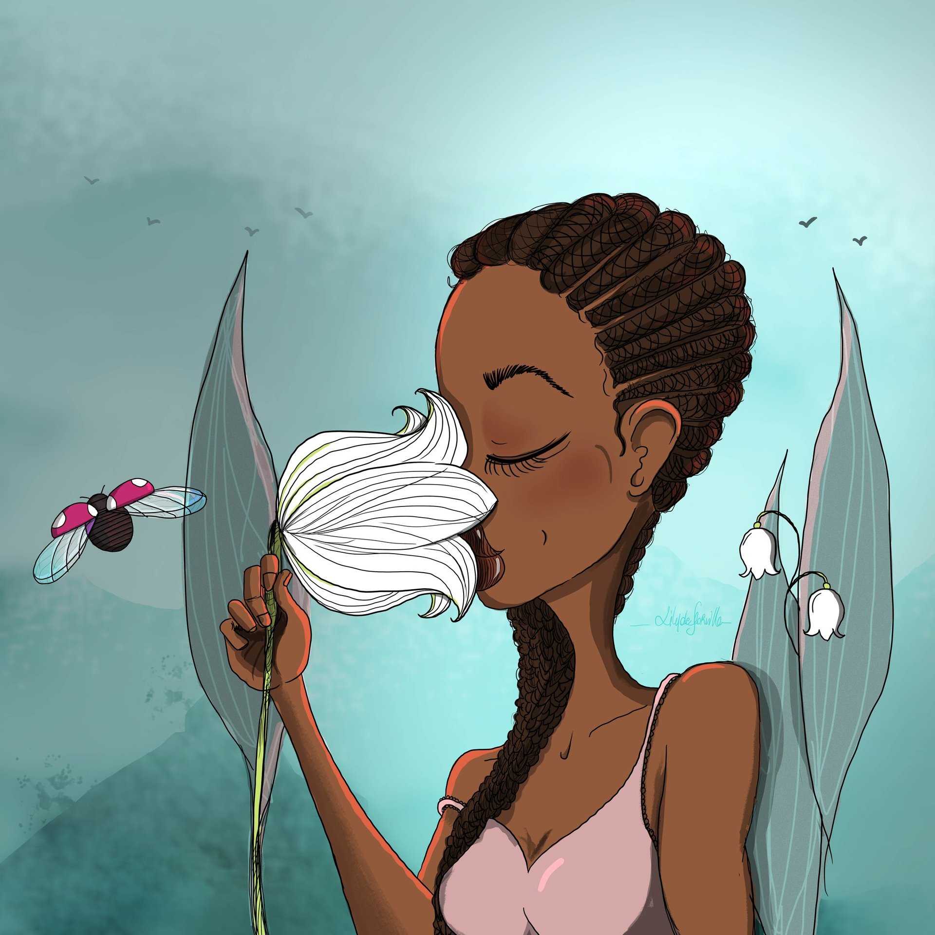 an abstract photo of a curved building with a blue sky in the background