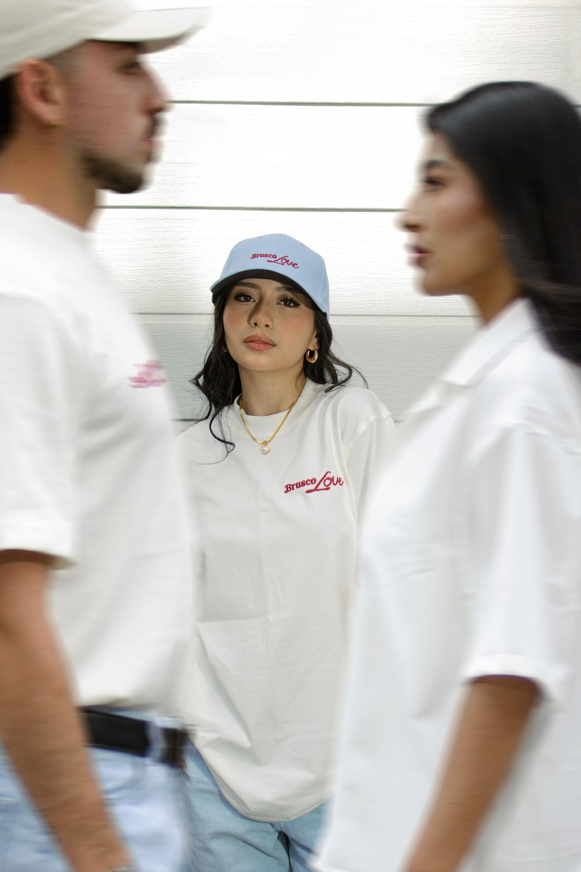 an abstract photo of a curved building with a blue sky in the background