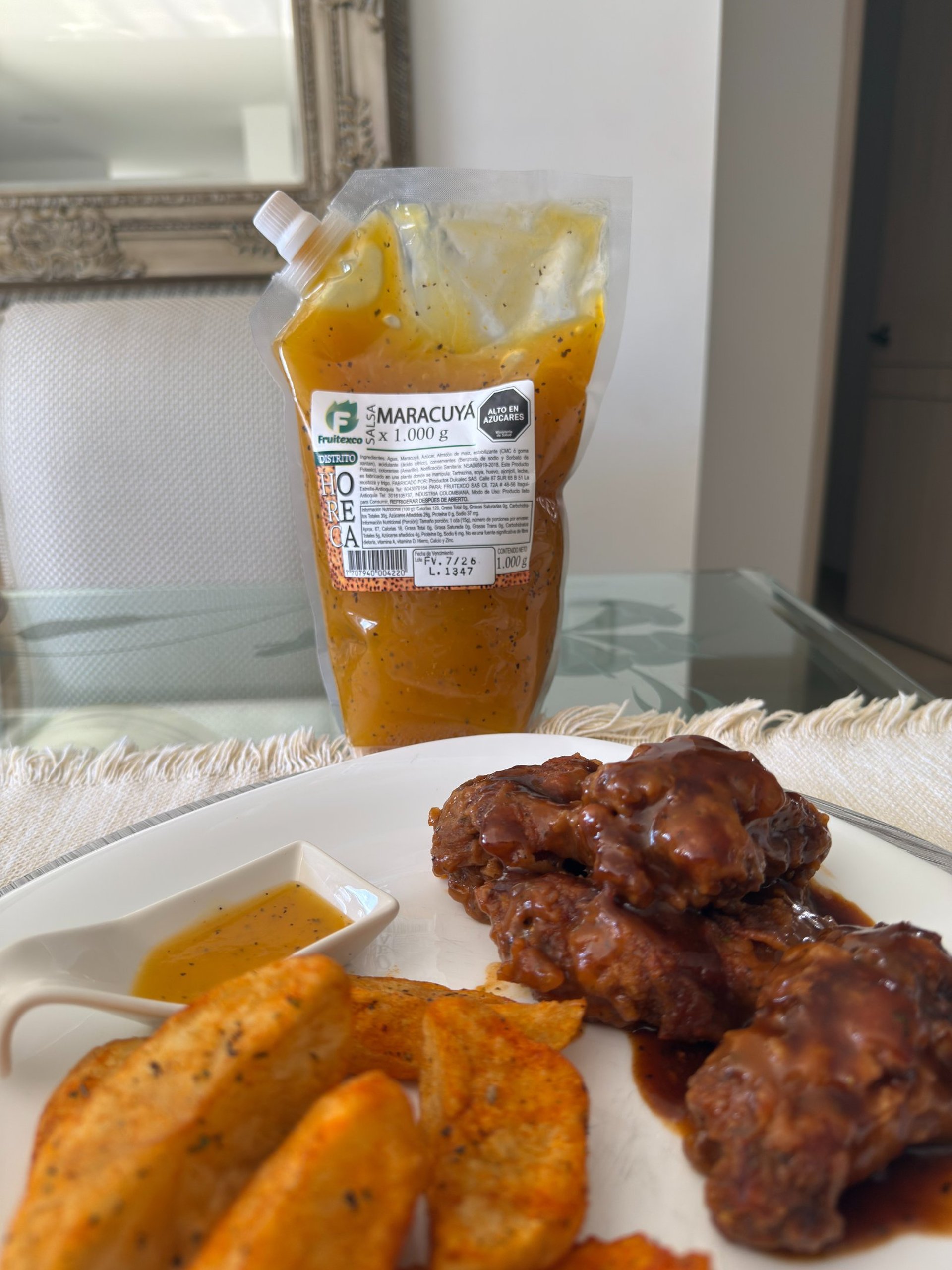 Receta de alitas con salsa de maracuyá y picante