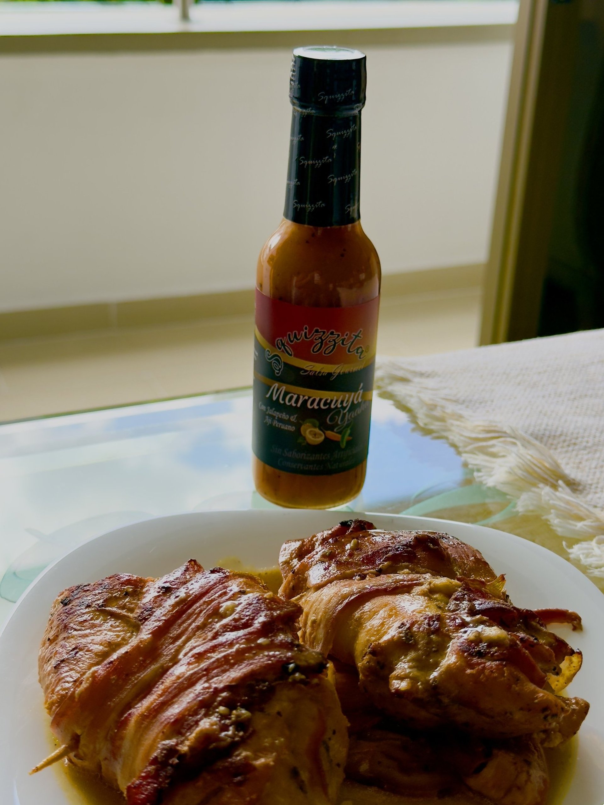 Receta de cordon bleu con salsa de maracuyá picante de la línea Squizzita