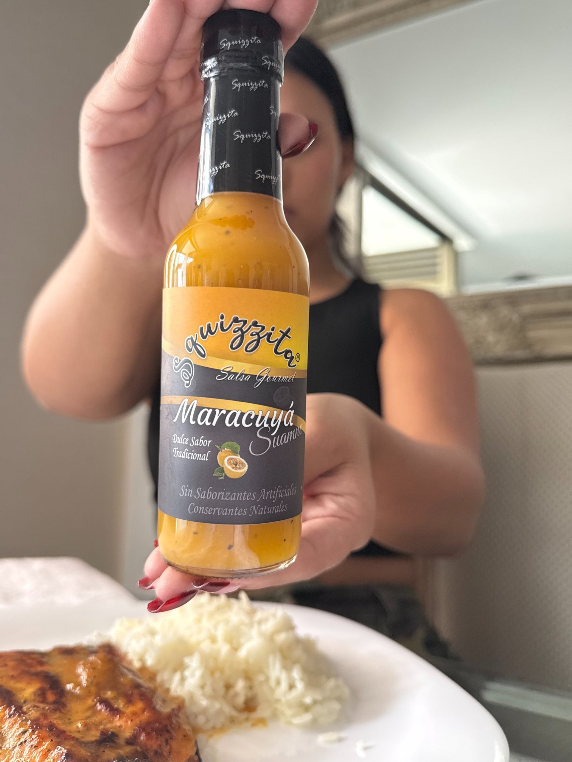 Receta de filete de salmón con salsaa de maracuyá de la línea Squizzita