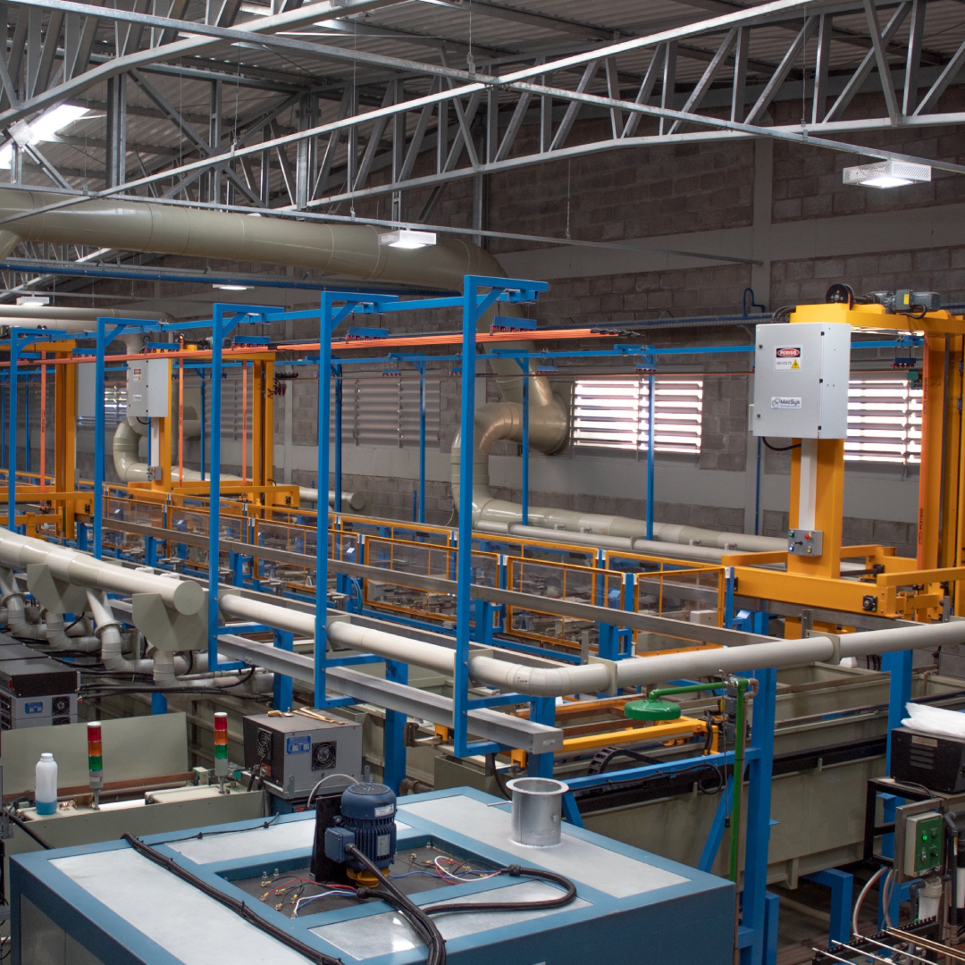 an abstract photo of a curved building with a blue sky in the background