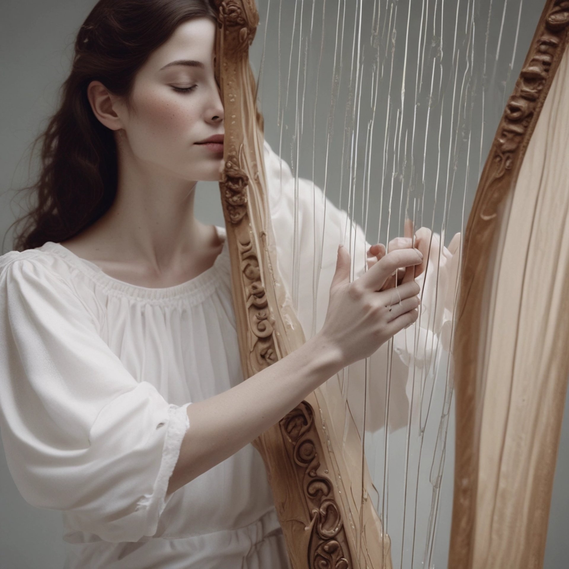 a close up of a musical instrument with strings