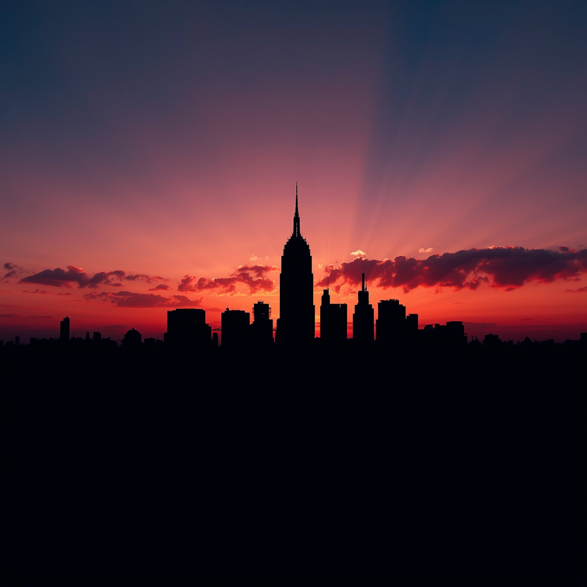 silhouette photography of high-rise buildings