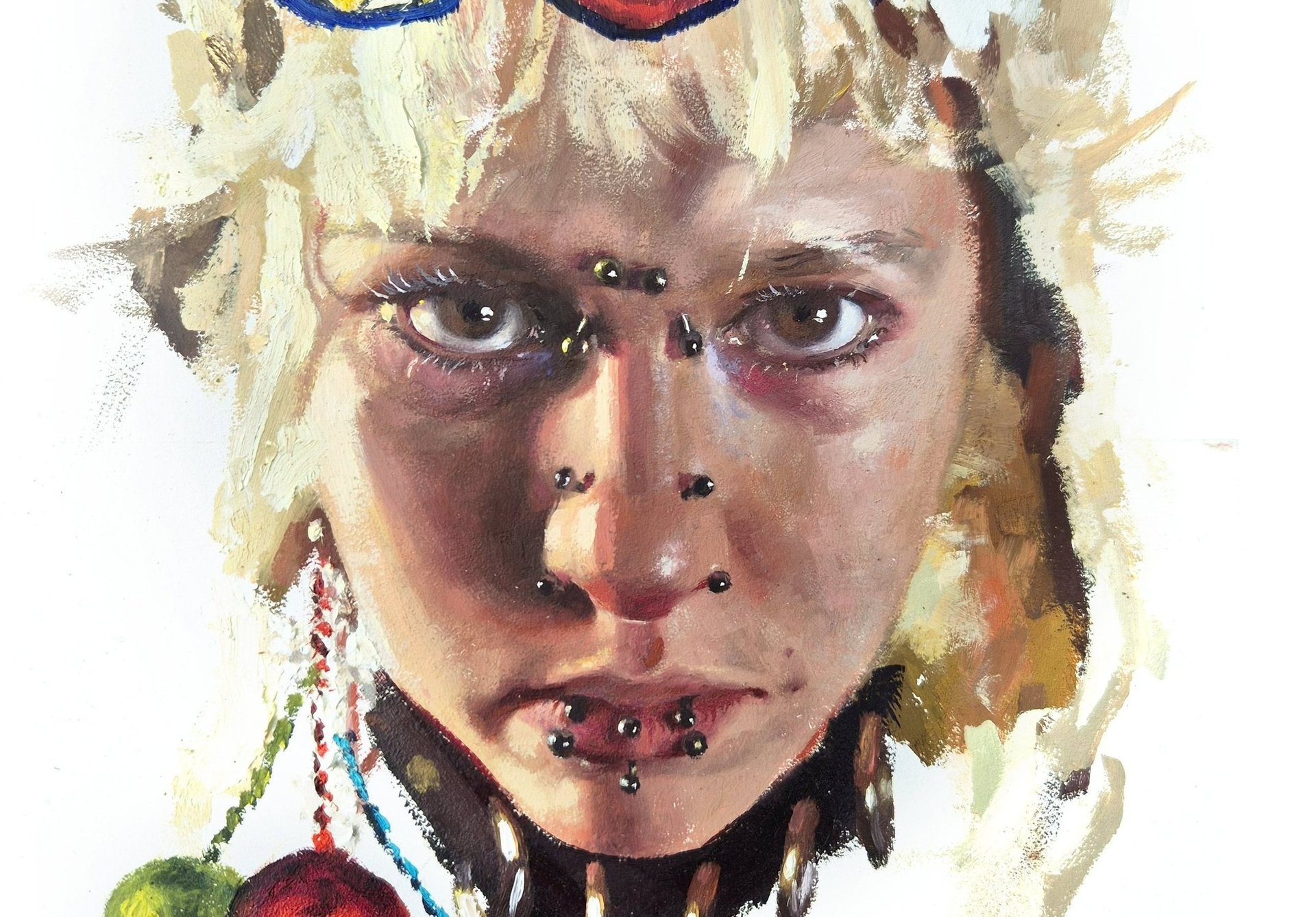 an abstract photo of a curved building with a blue sky in the background