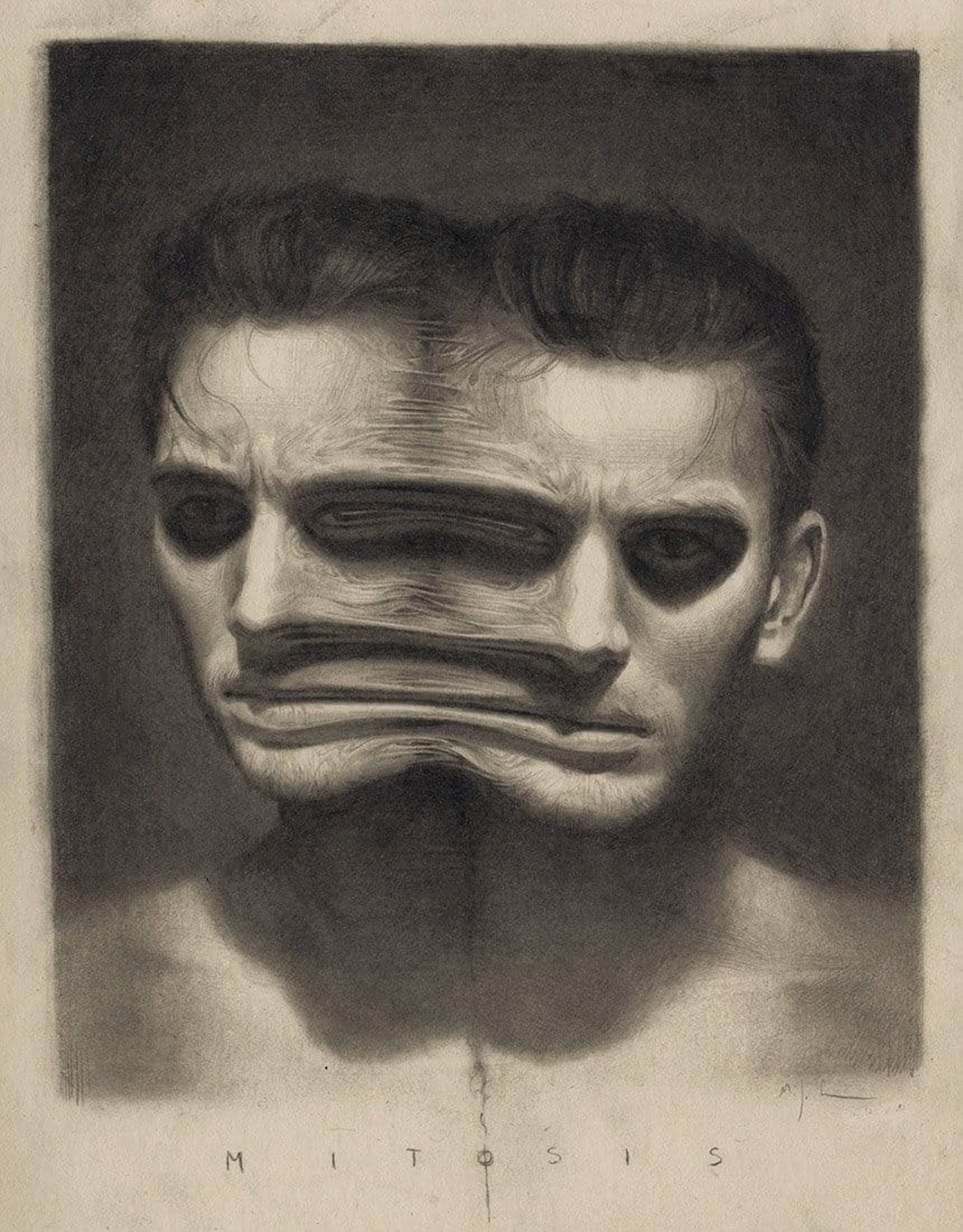 an abstract photo of a curved building with a blue sky in the background