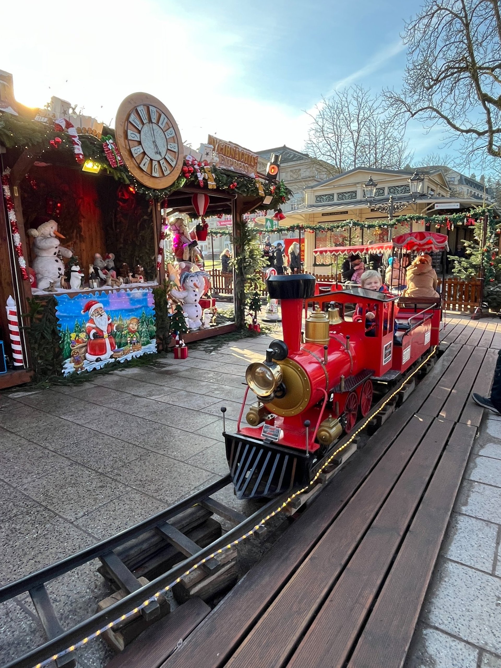 Mini christmas train at Baden Baden Christmas Markets