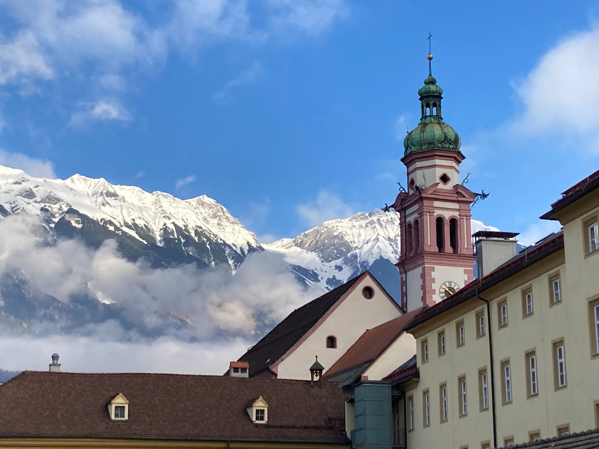 Innsbruck with mountain backdrop