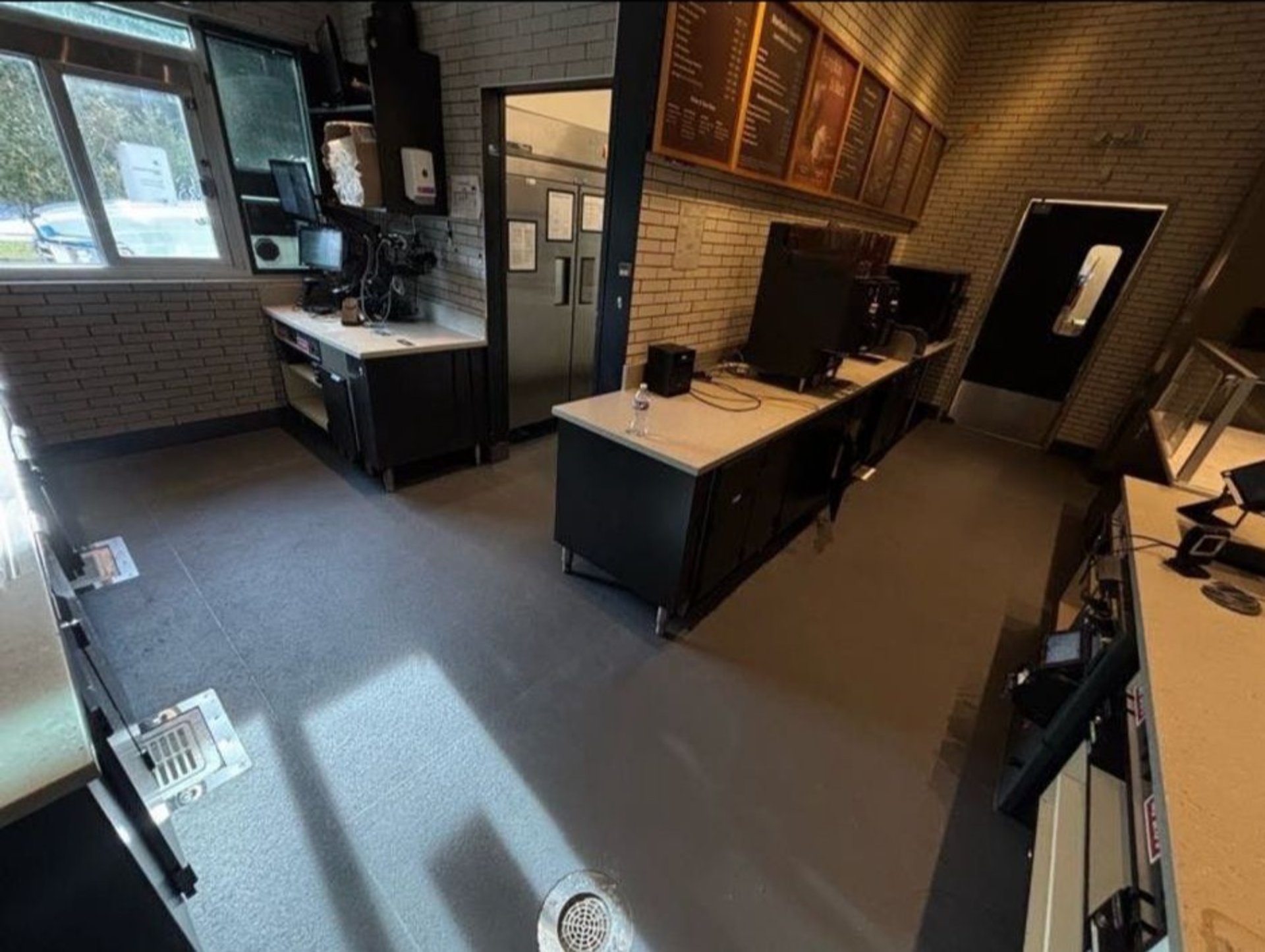 an abstract photo of a curved building with a blue sky in the background