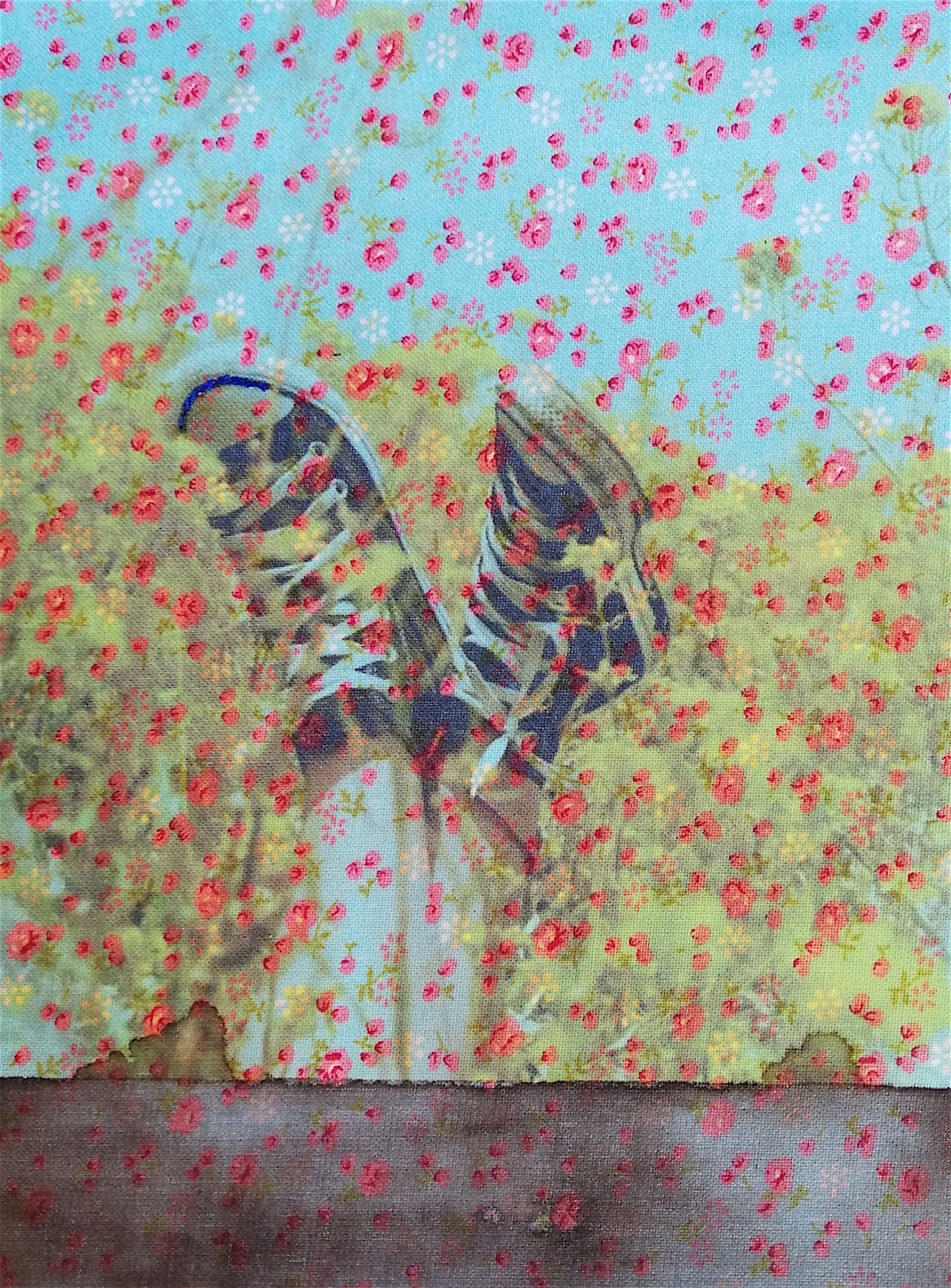 woman holding dried flower