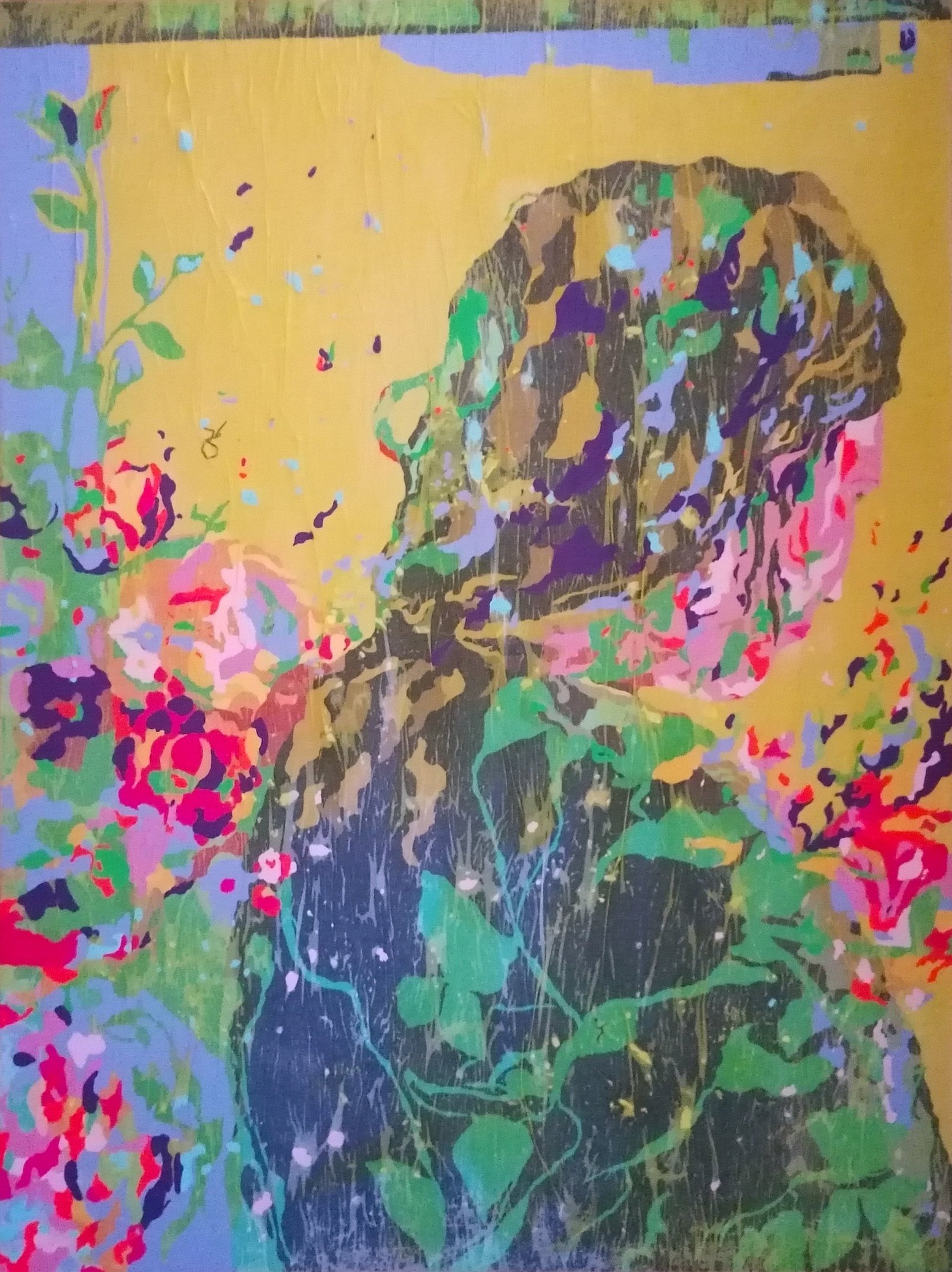 woman holding dried flower