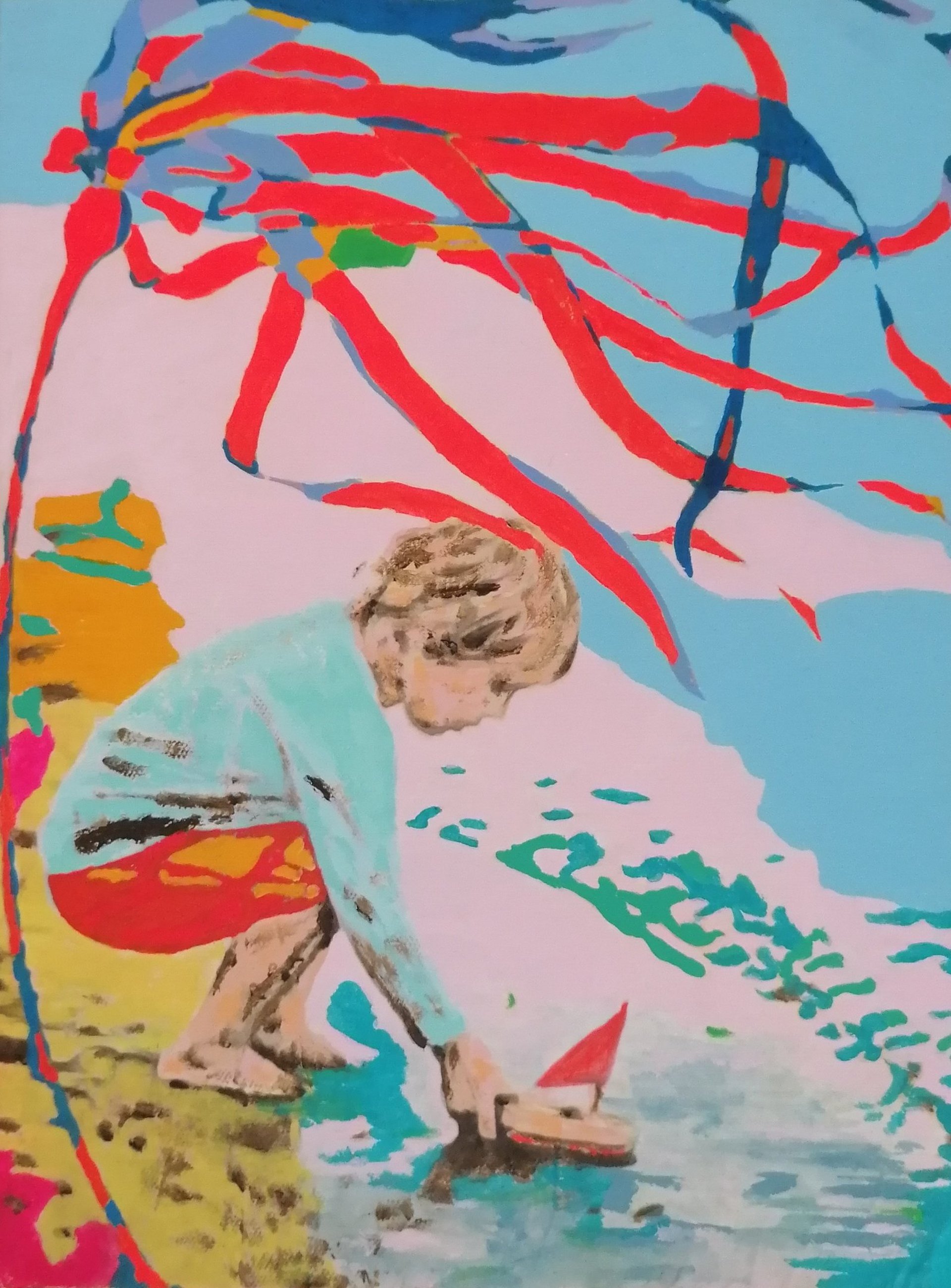 woman holding dried flower