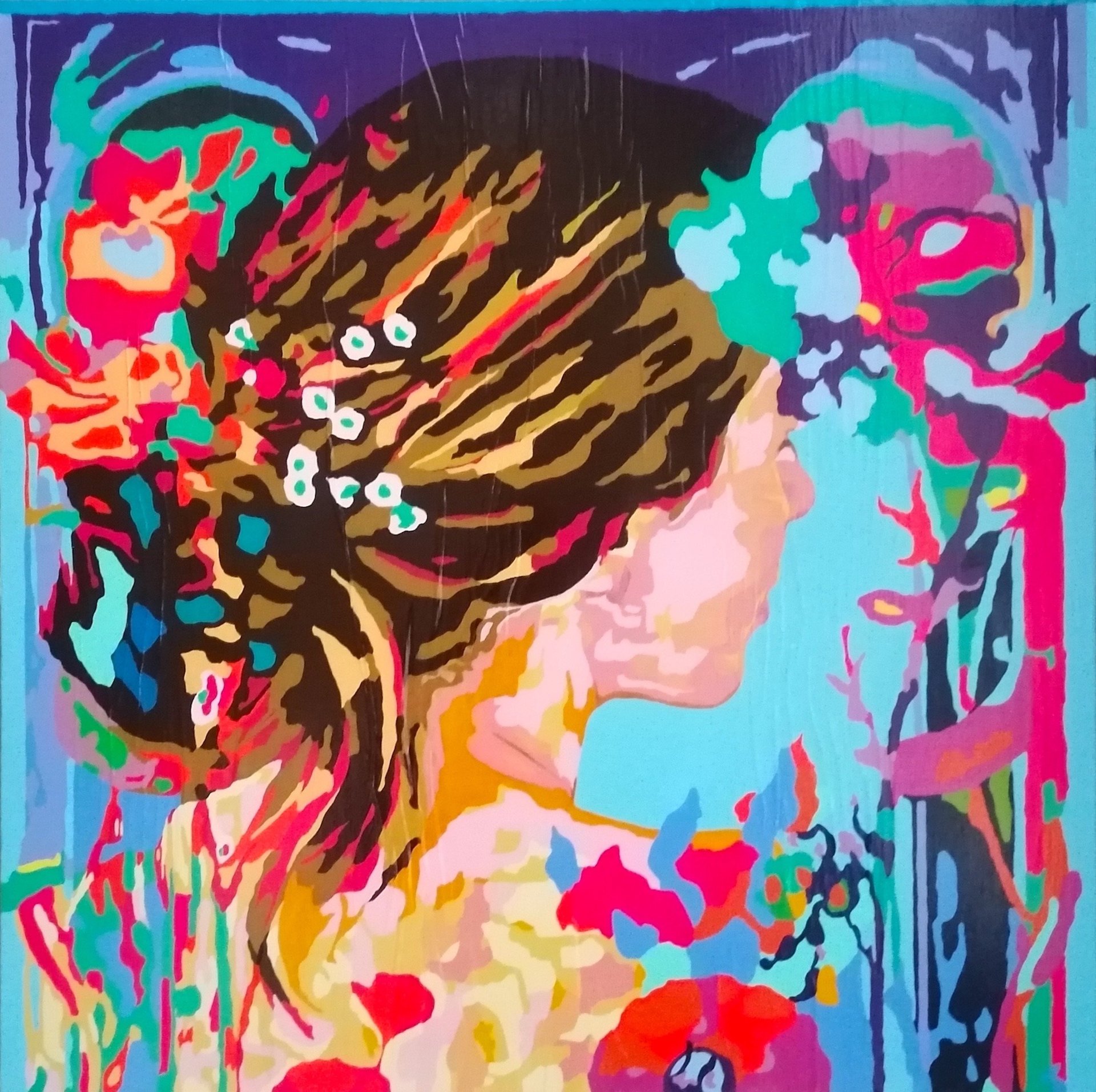 woman holding dried flower