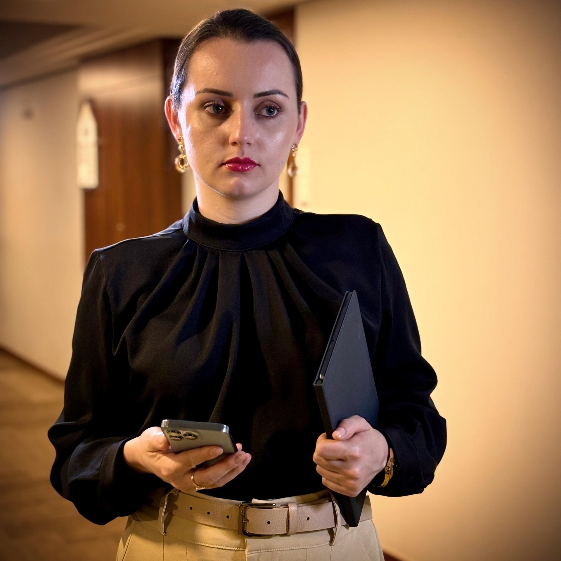 black textile on white background