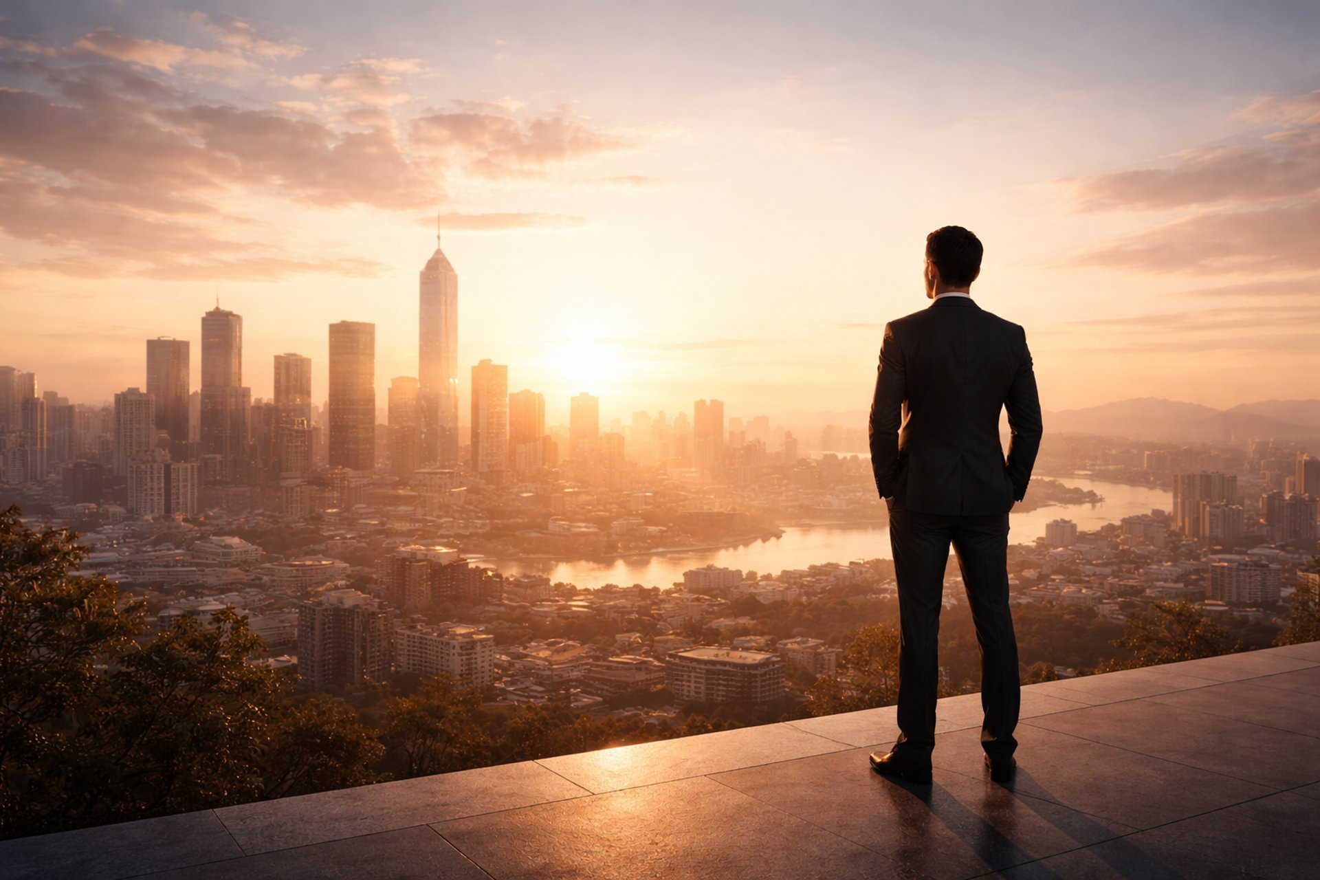 an abstract photo of a curved building with a blue sky in the background