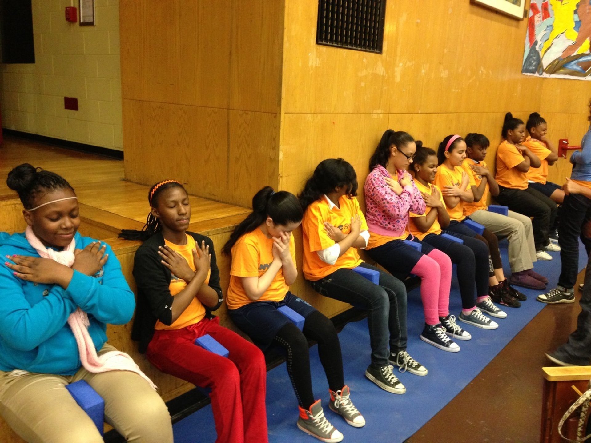 Students committed to a challenging exercise.