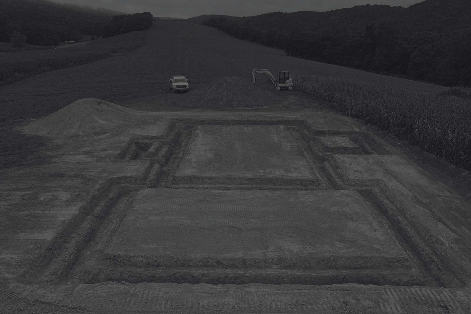 an abstract photo of a curved building with a blue sky in the background