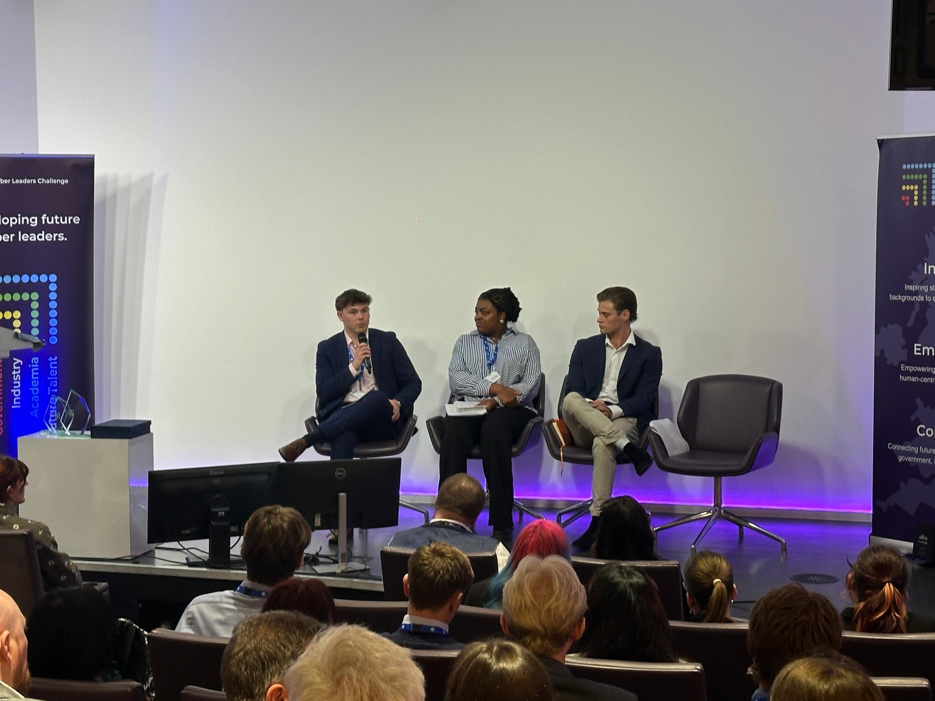 an abstract photo of a curved building with a blue sky in the background