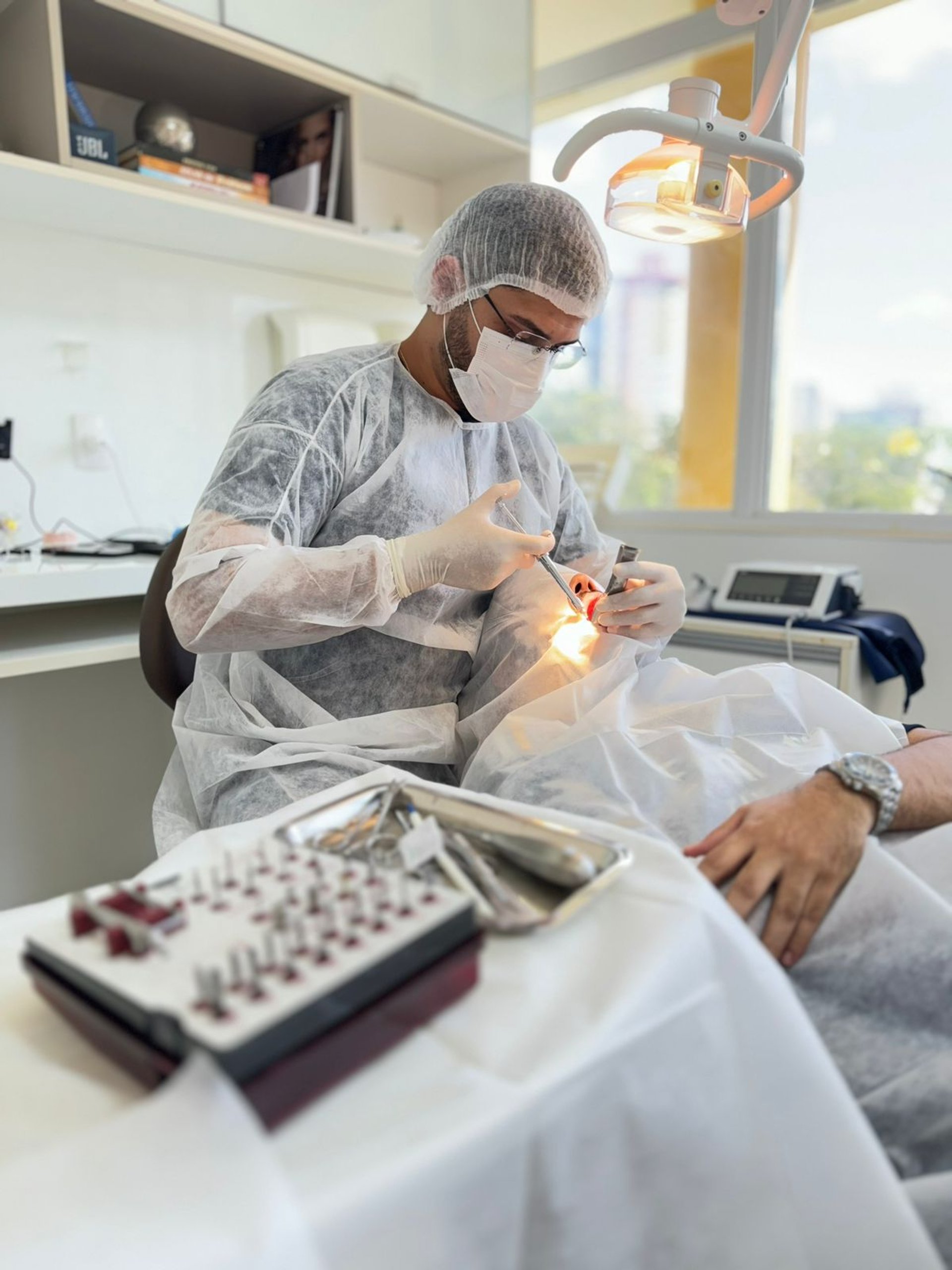 a person's mouth with teeth