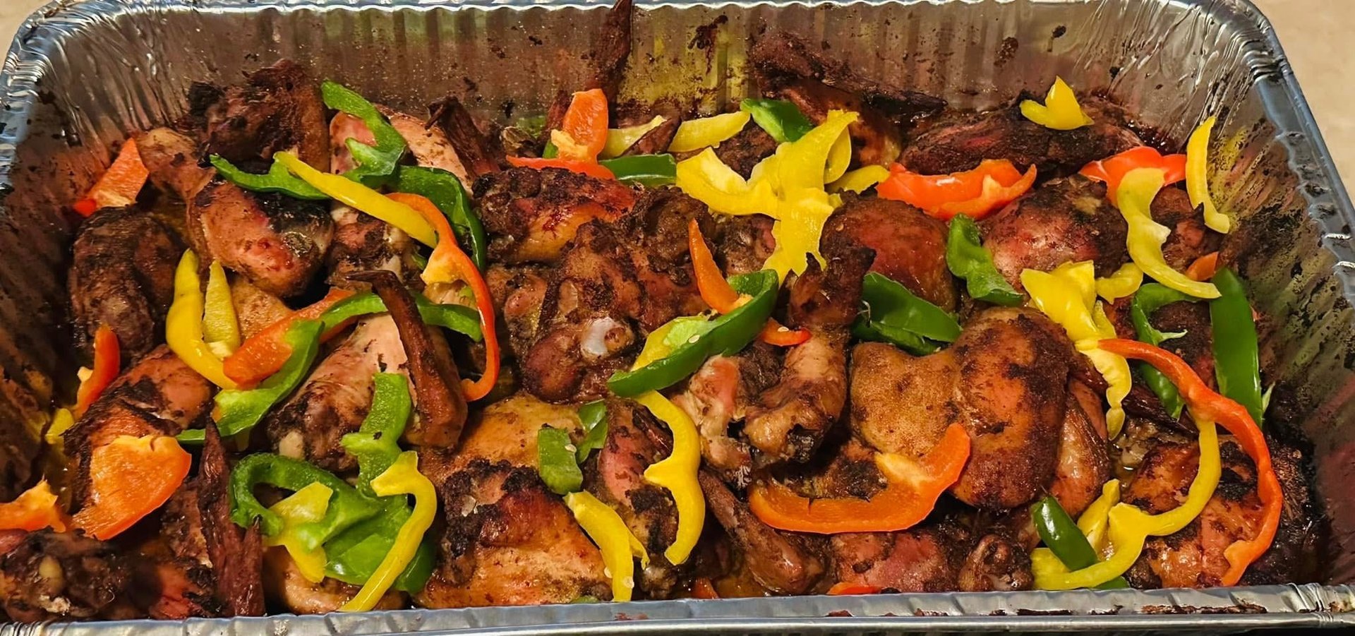 grilled meat and vegetable on the table