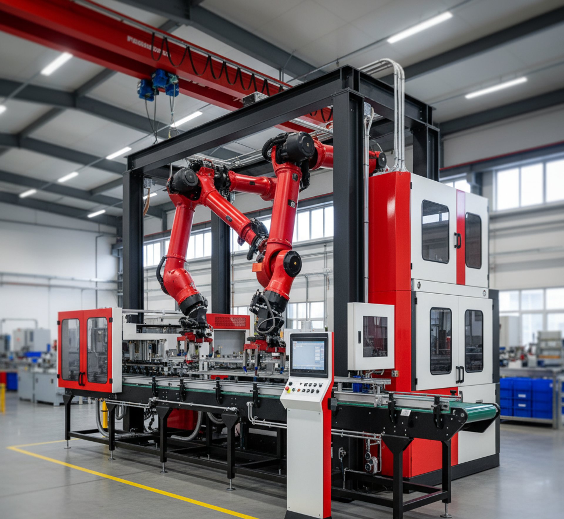 an abstract photo of a curved building with a blue sky in the background