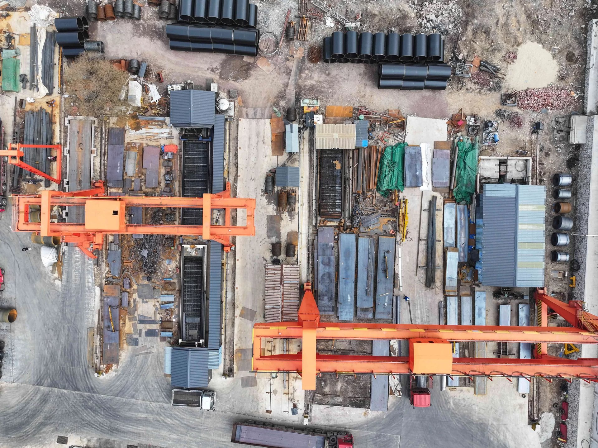 an abstract photo of a curved building with a blue sky in the background