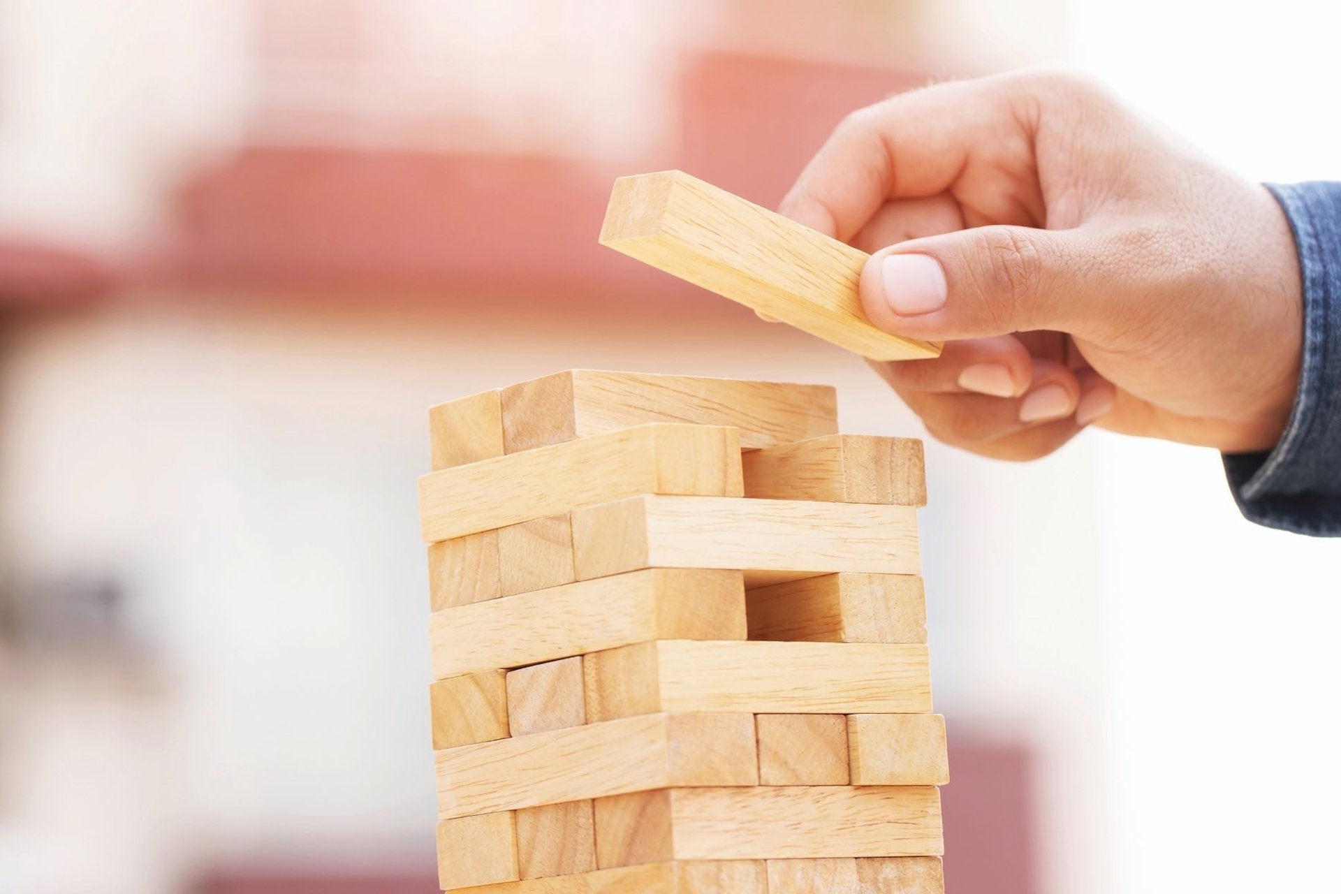 building a Jenga tower