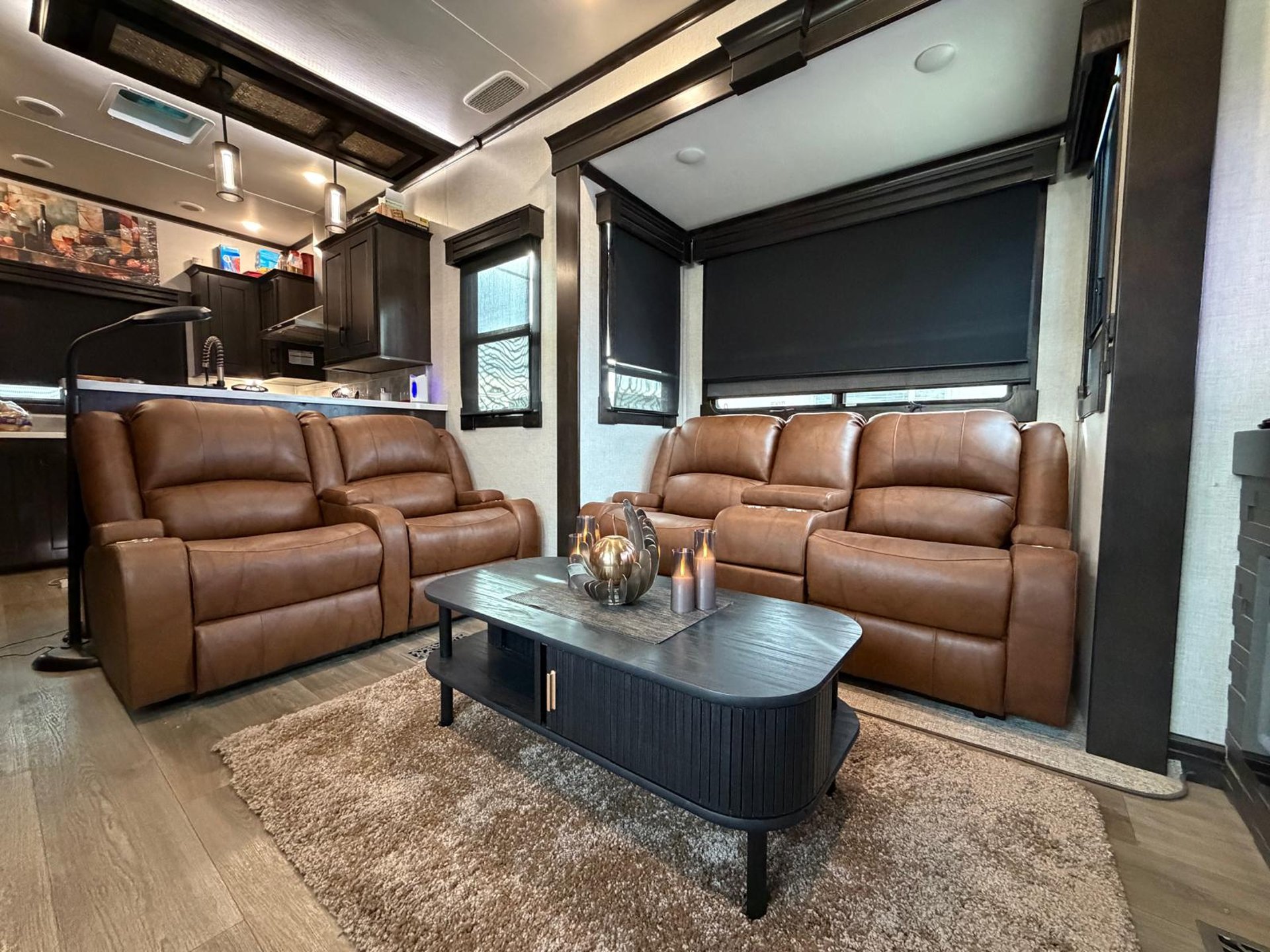 Close-up texture of brown leather material